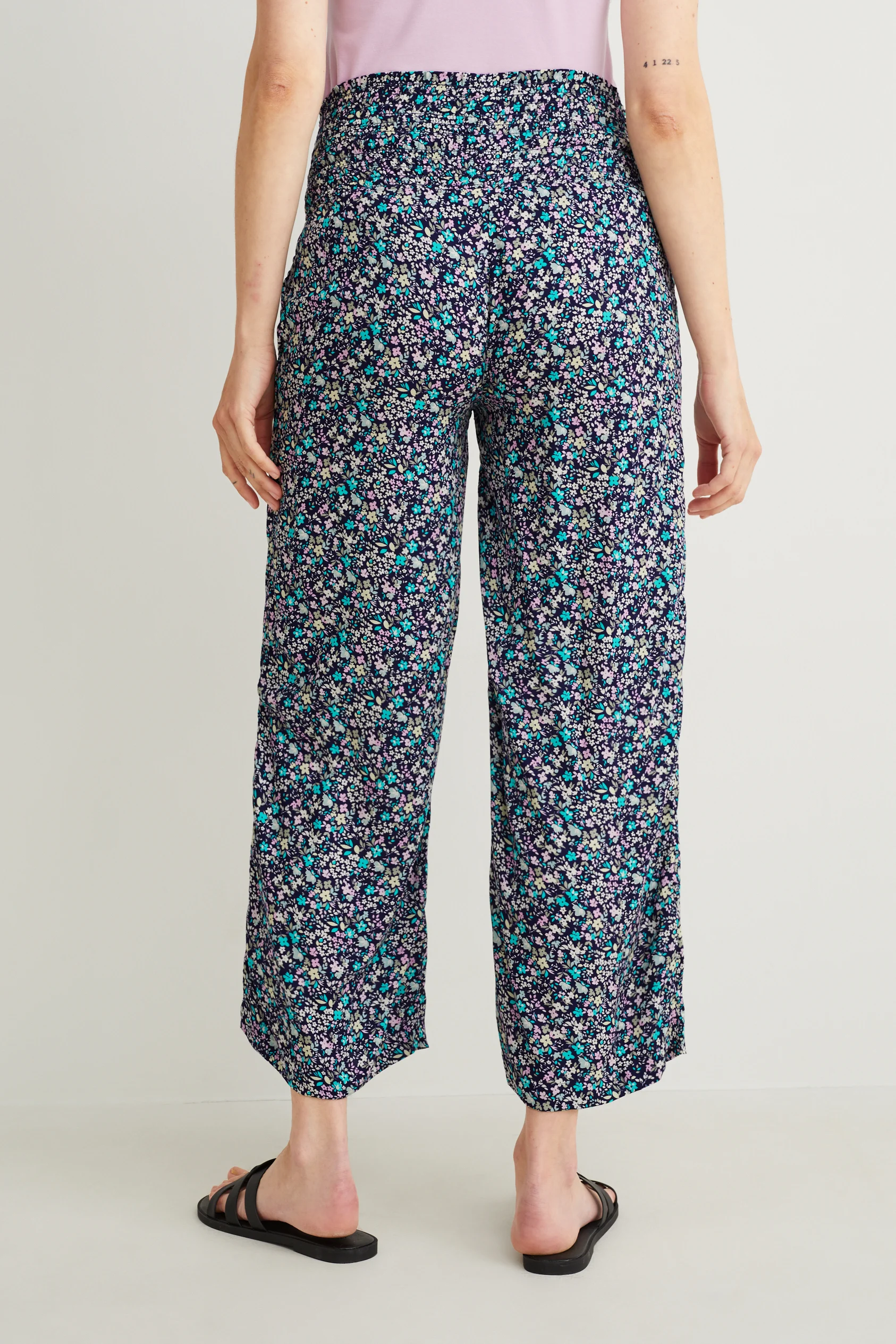 Maternity trousers - palazzo - floral