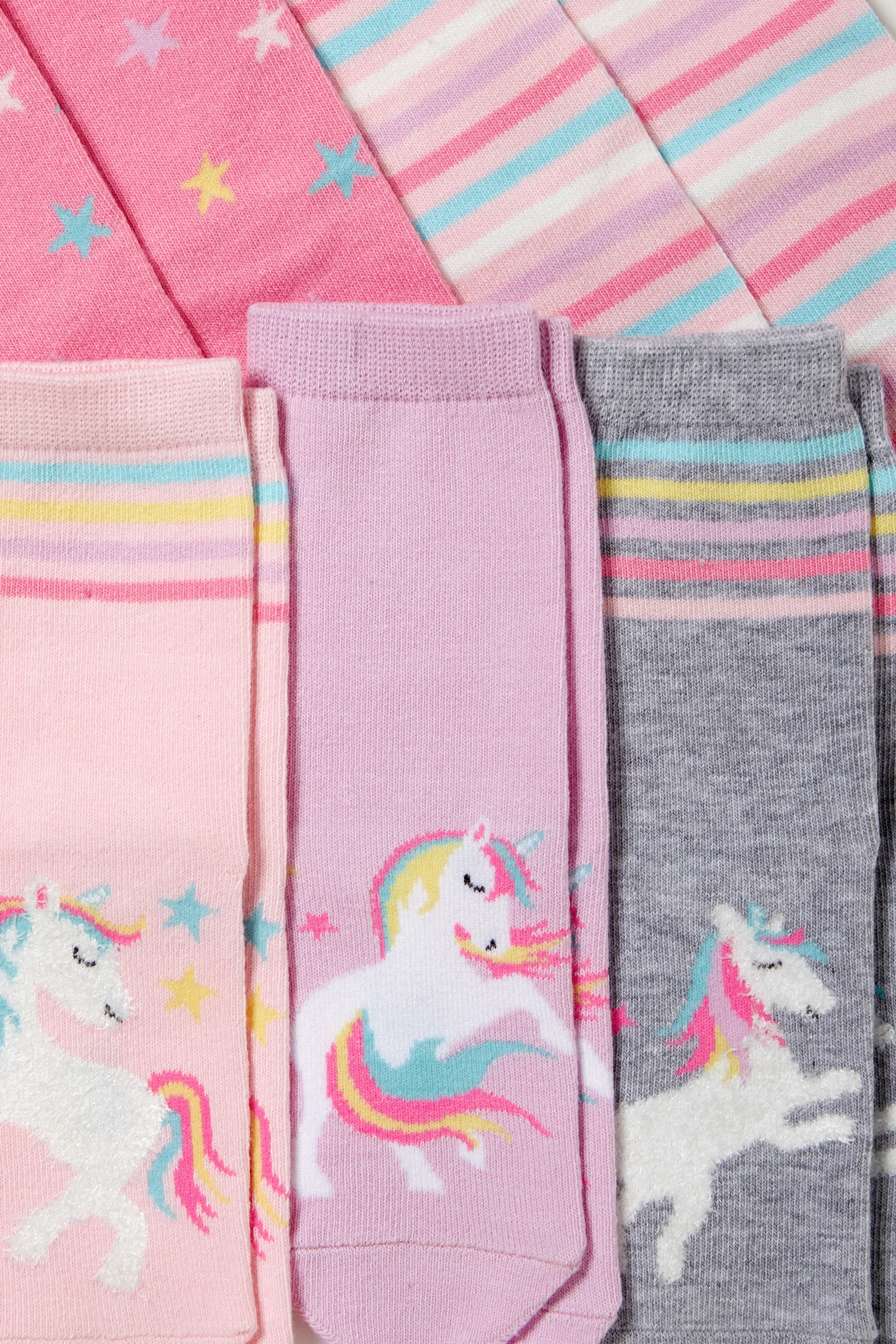 Multipack of 5 - unicorn - socks with motif
