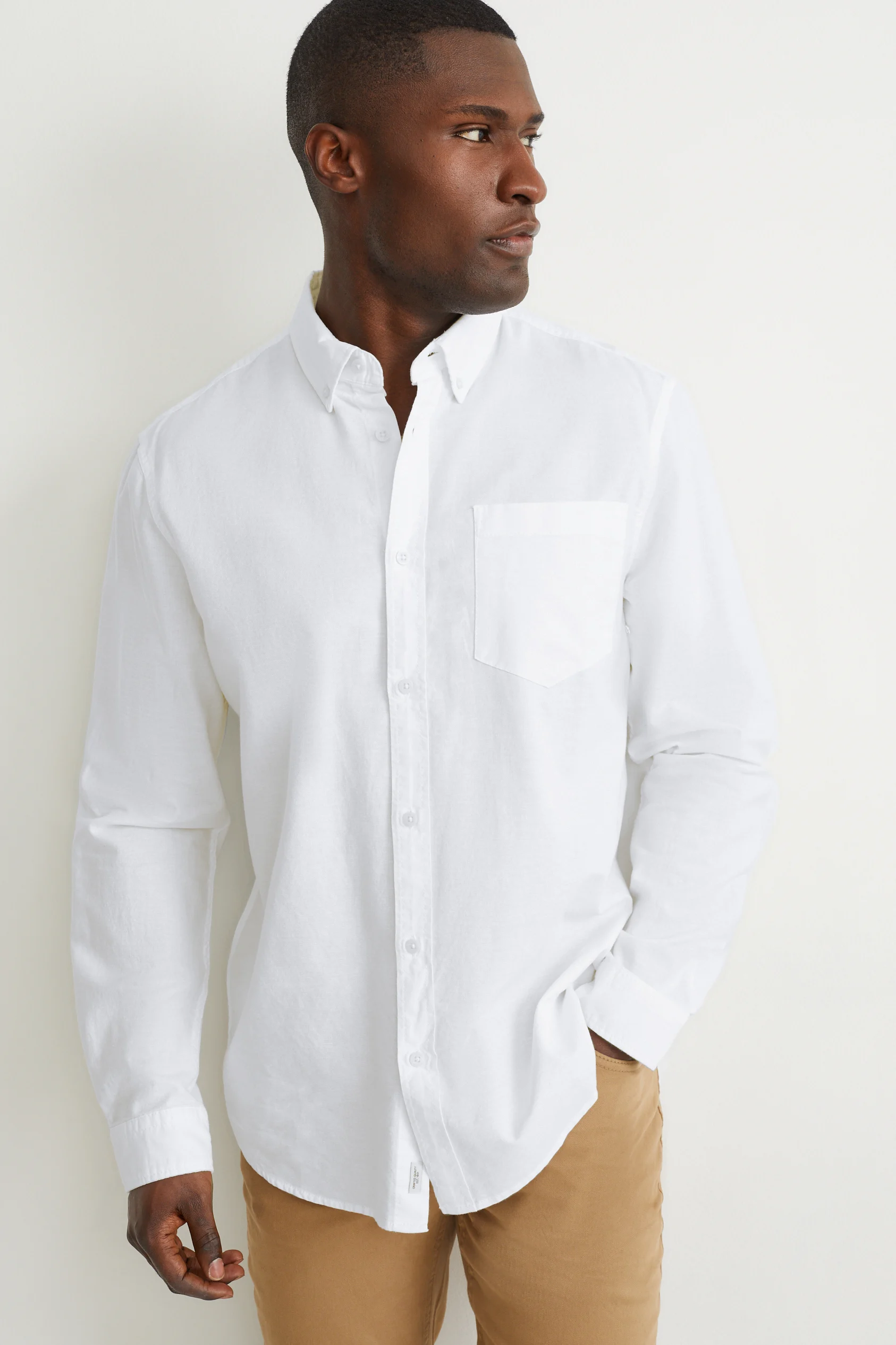 Shirt - regular fit - button-down collar