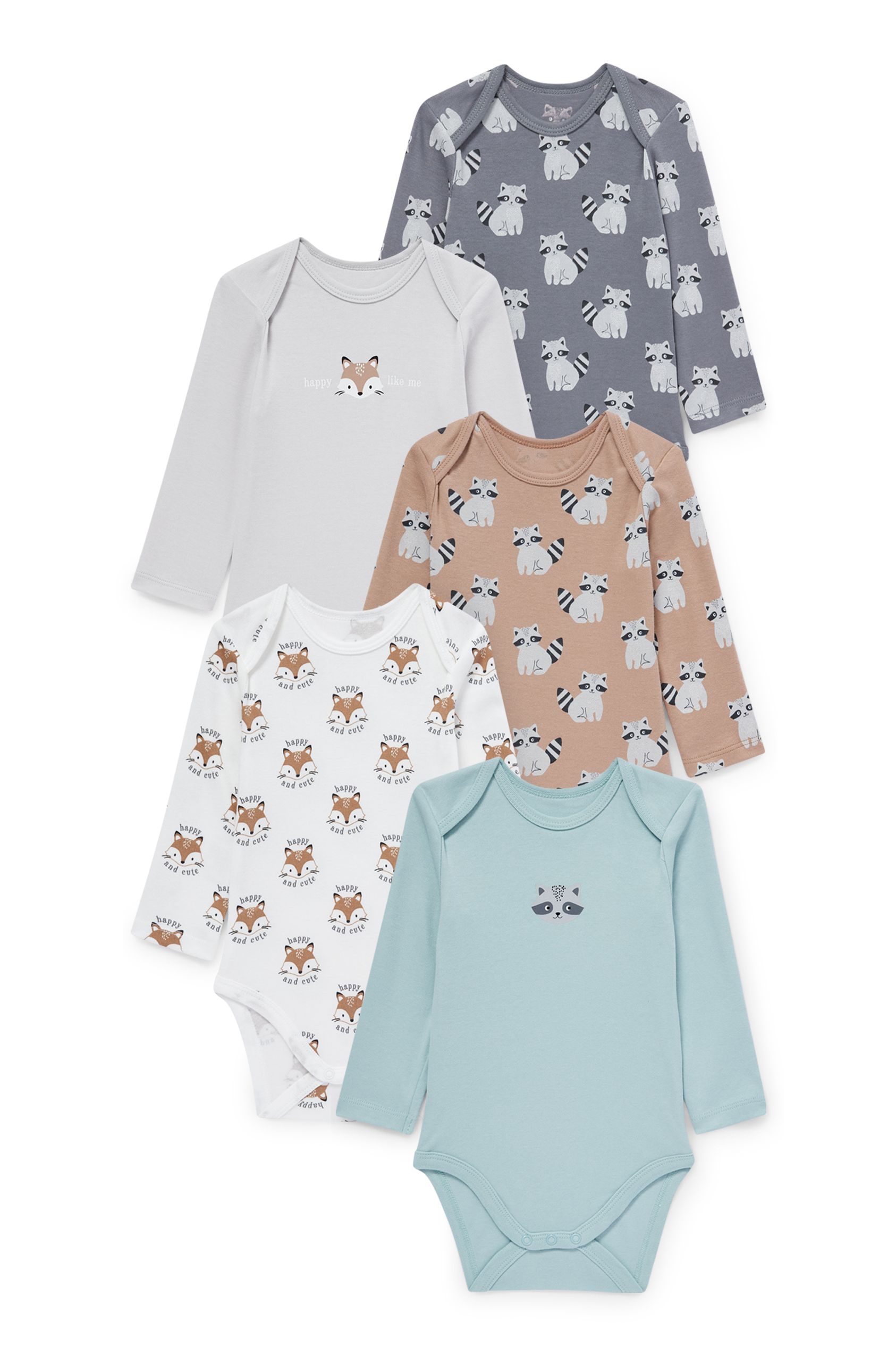 Multipack of 5 - baby bodysuit