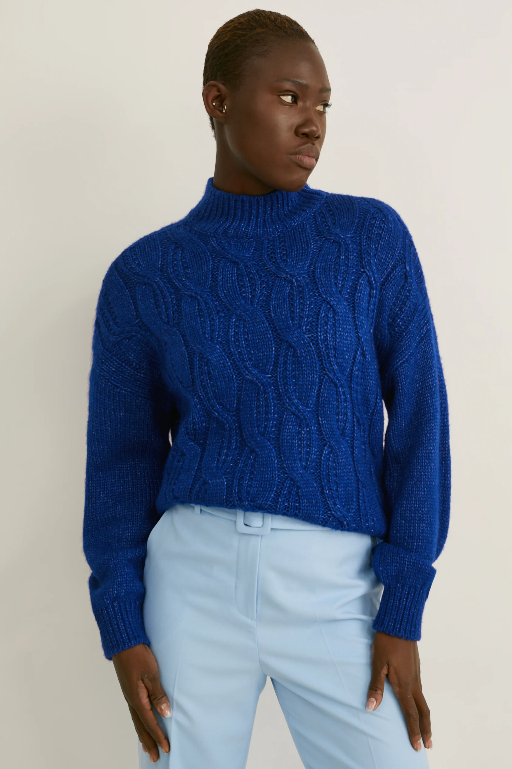 Jumper - cable knit pattern