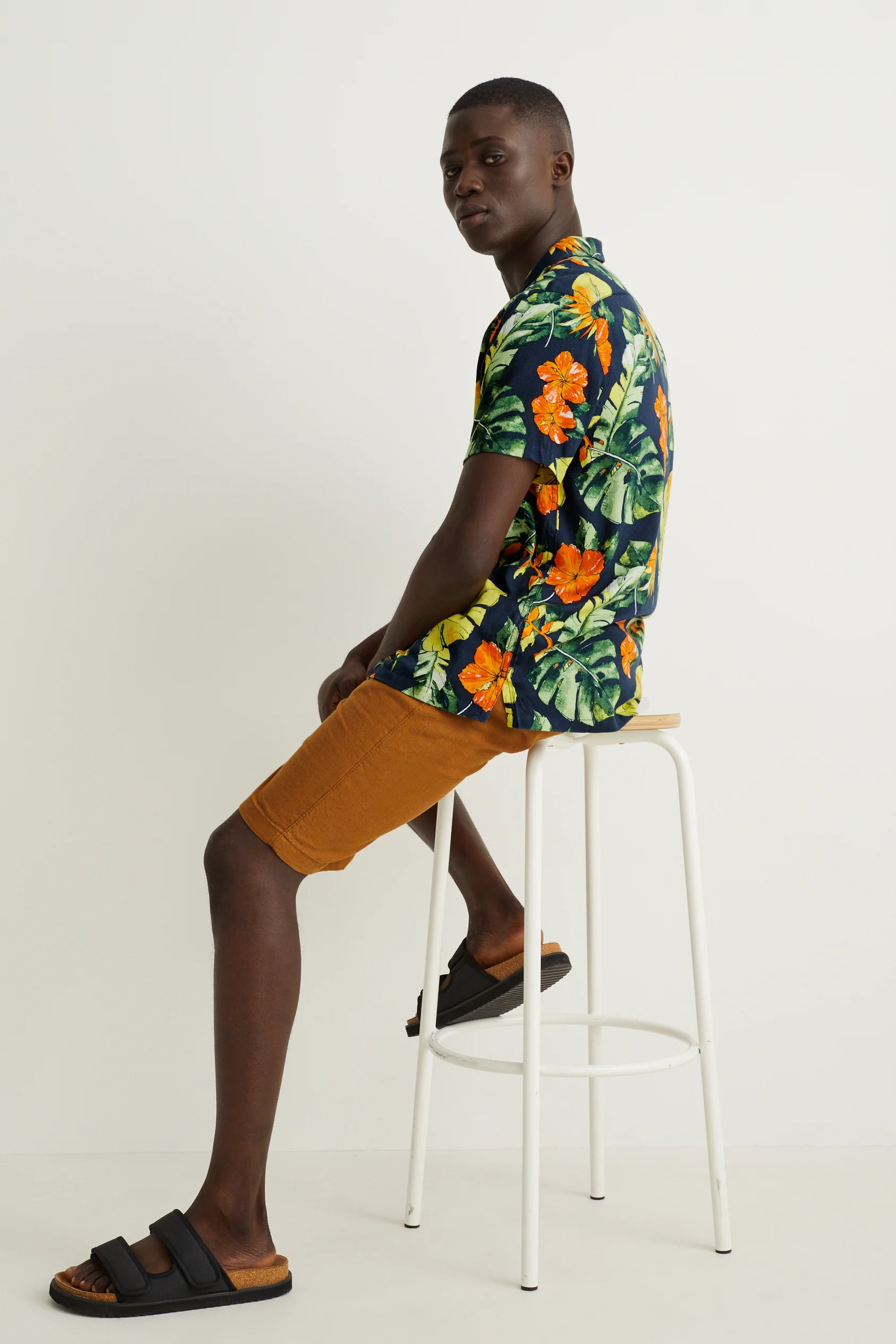 Shirt - slim fit - lapel collar