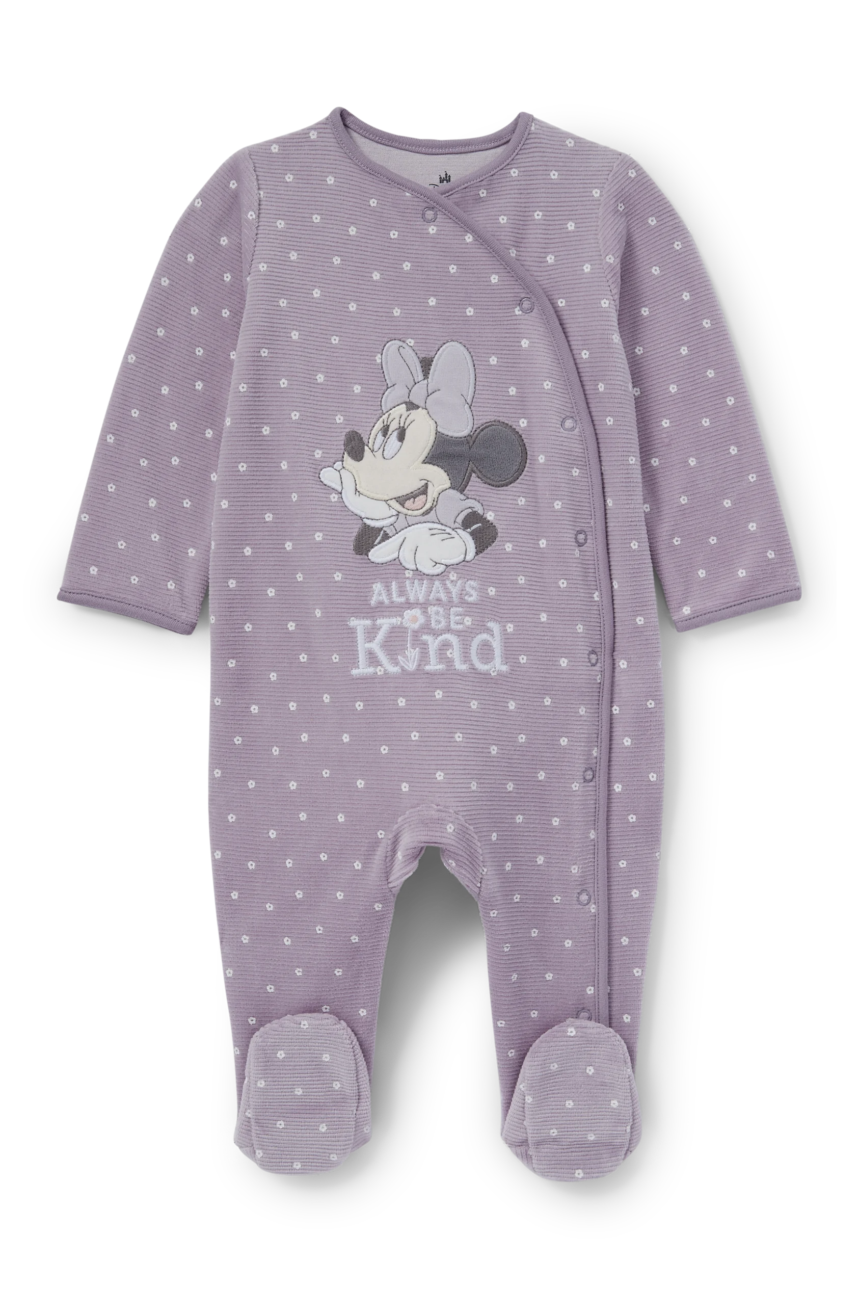 Minnie Mouse - baby sleepsuit - floral