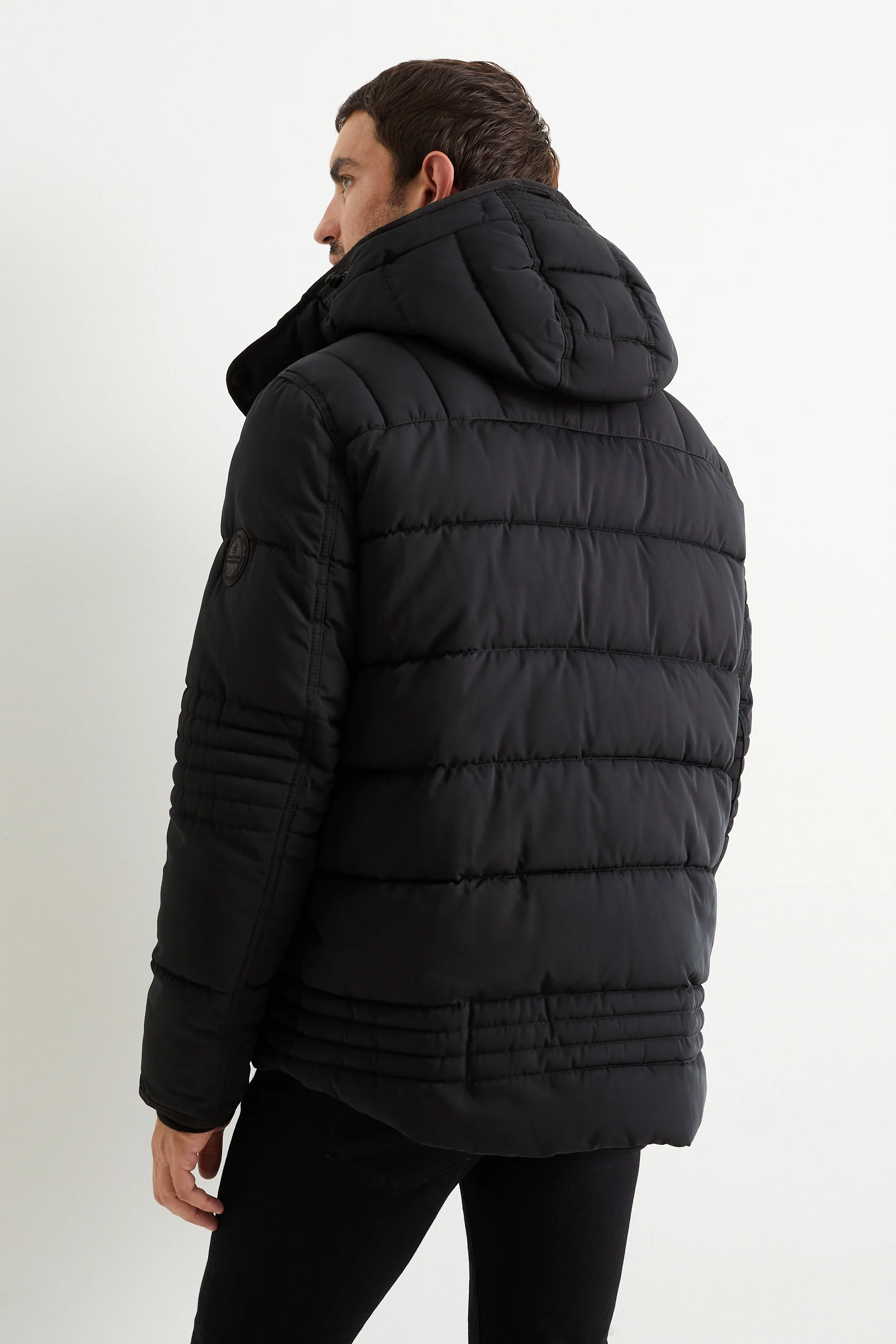 Quilted jacket with hood