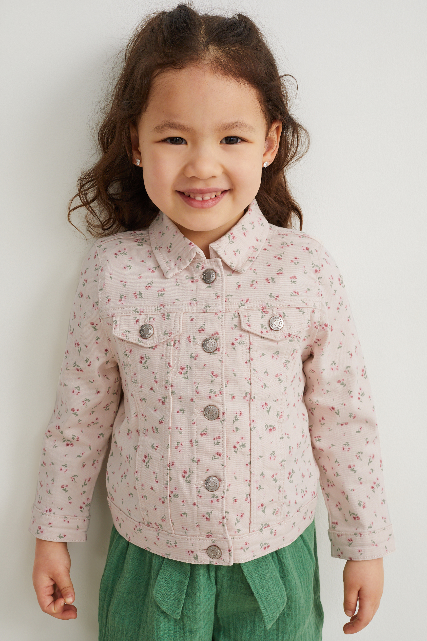 Denim jacket - floral