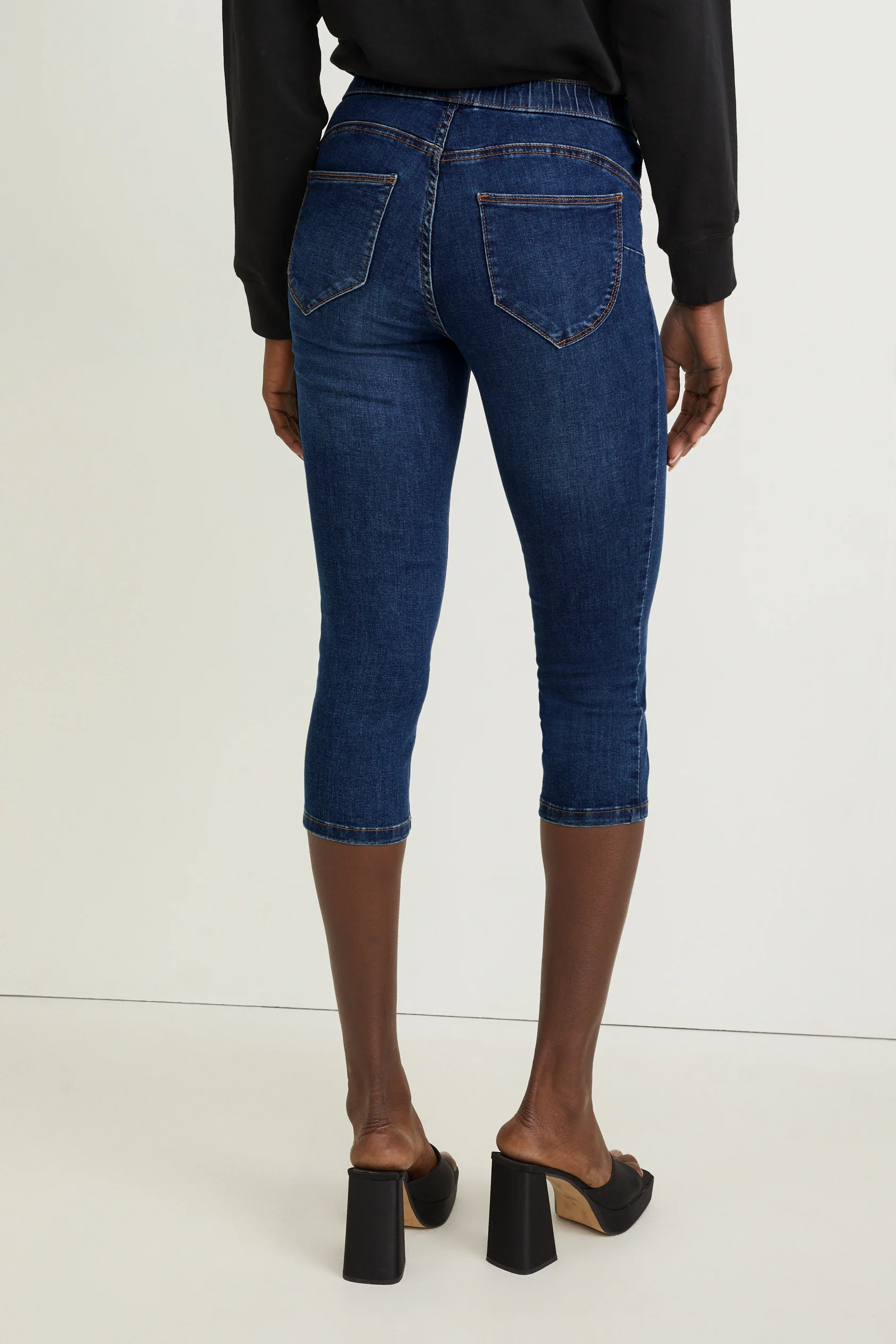 Capri jegging jeans - mid-rise waist - LYCRA?