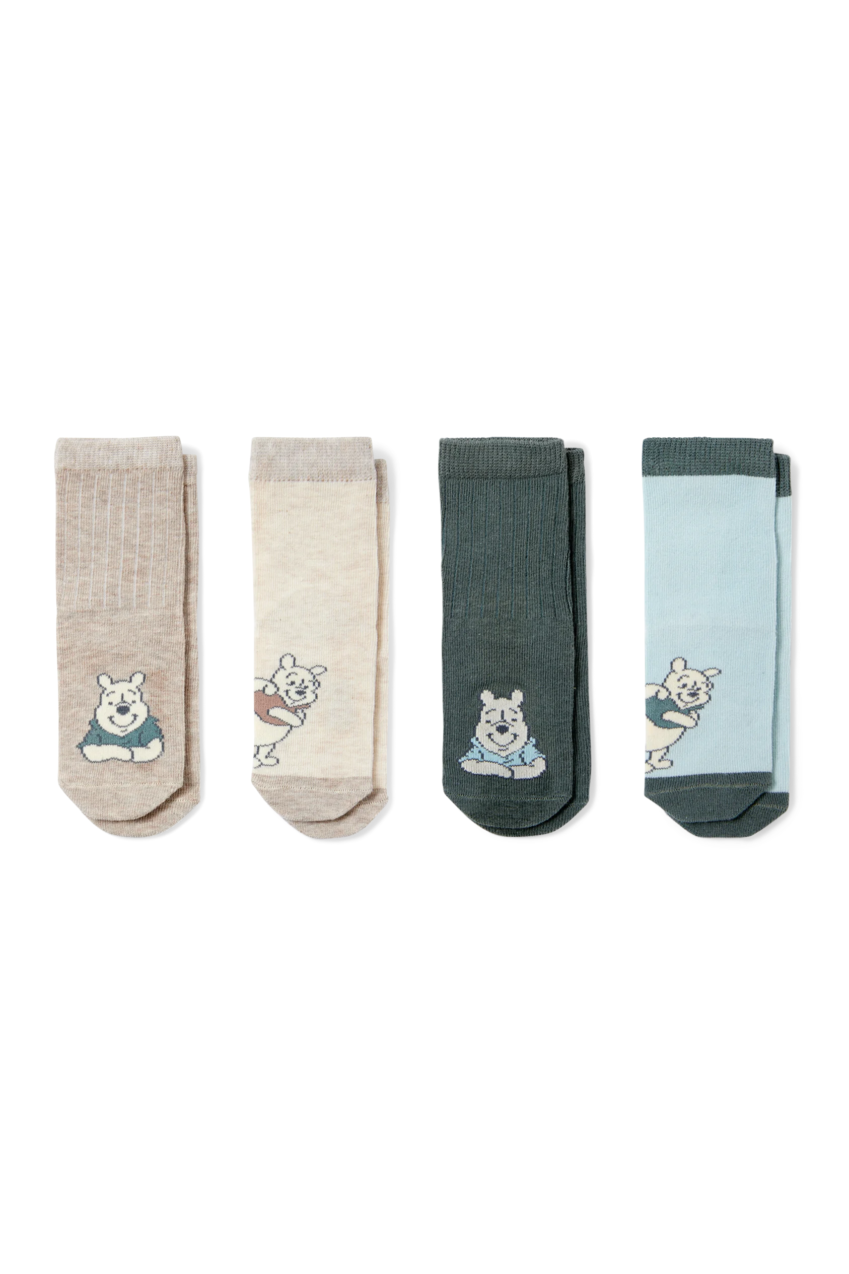 Multipack of 4 - Winnie the Pooh - baby socks with motif