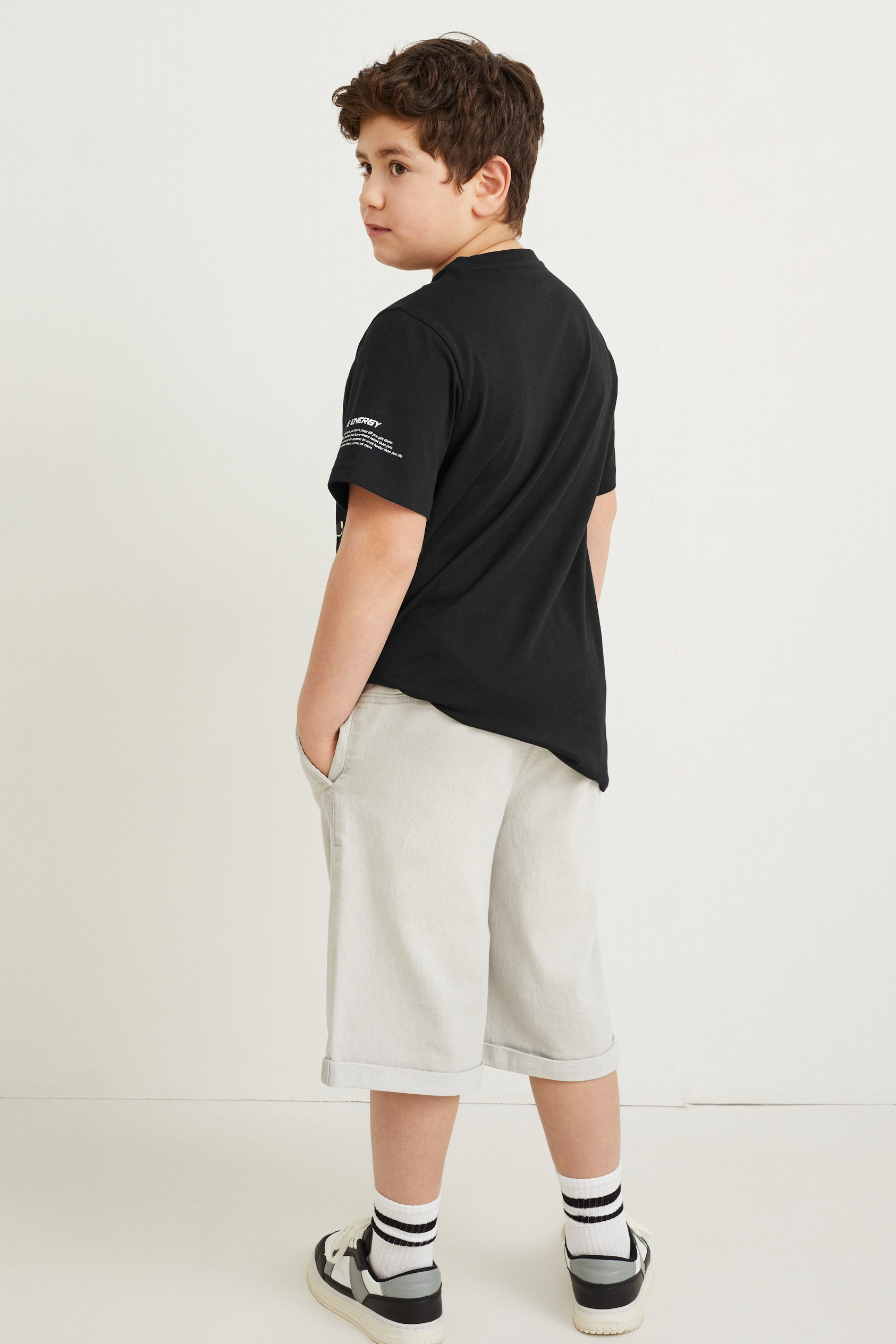 Extended sizes - set - short sleeve T-shirt and shorts - 2 piece