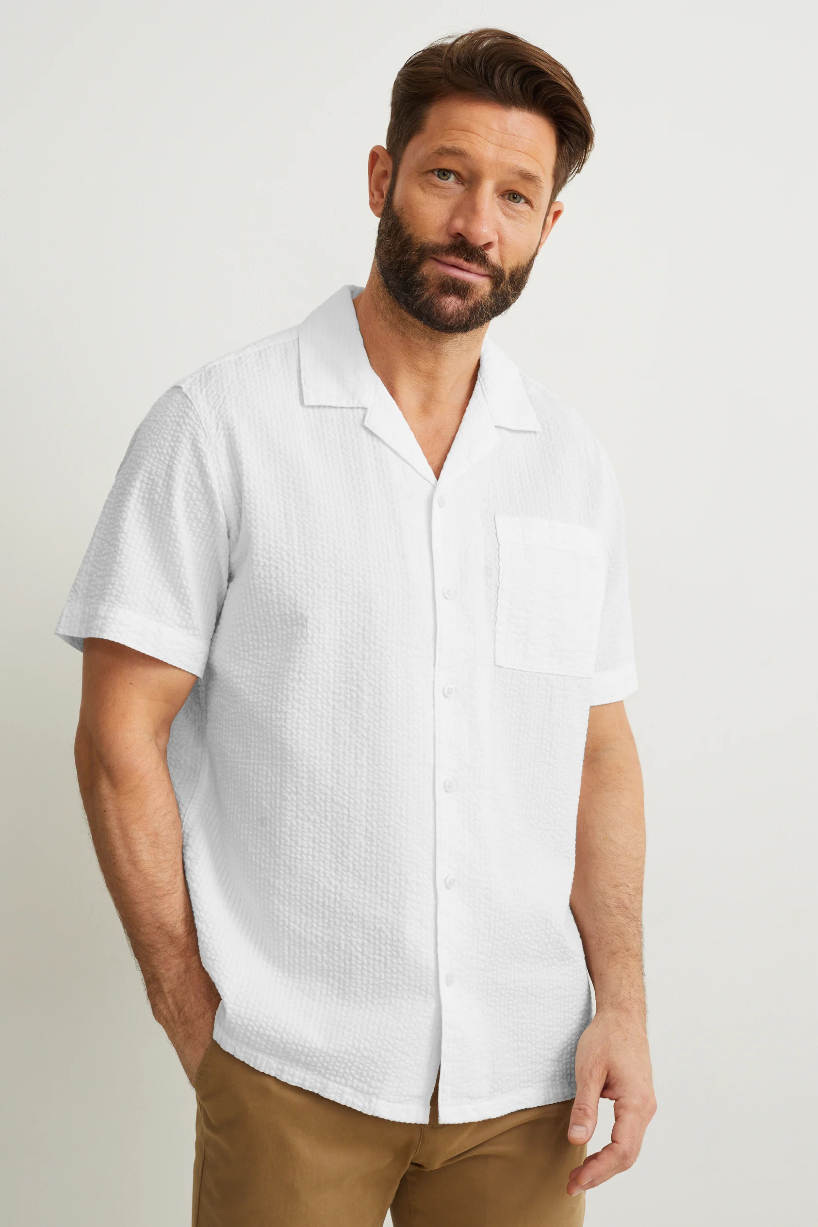 Shirt - regular fit - lapel collar