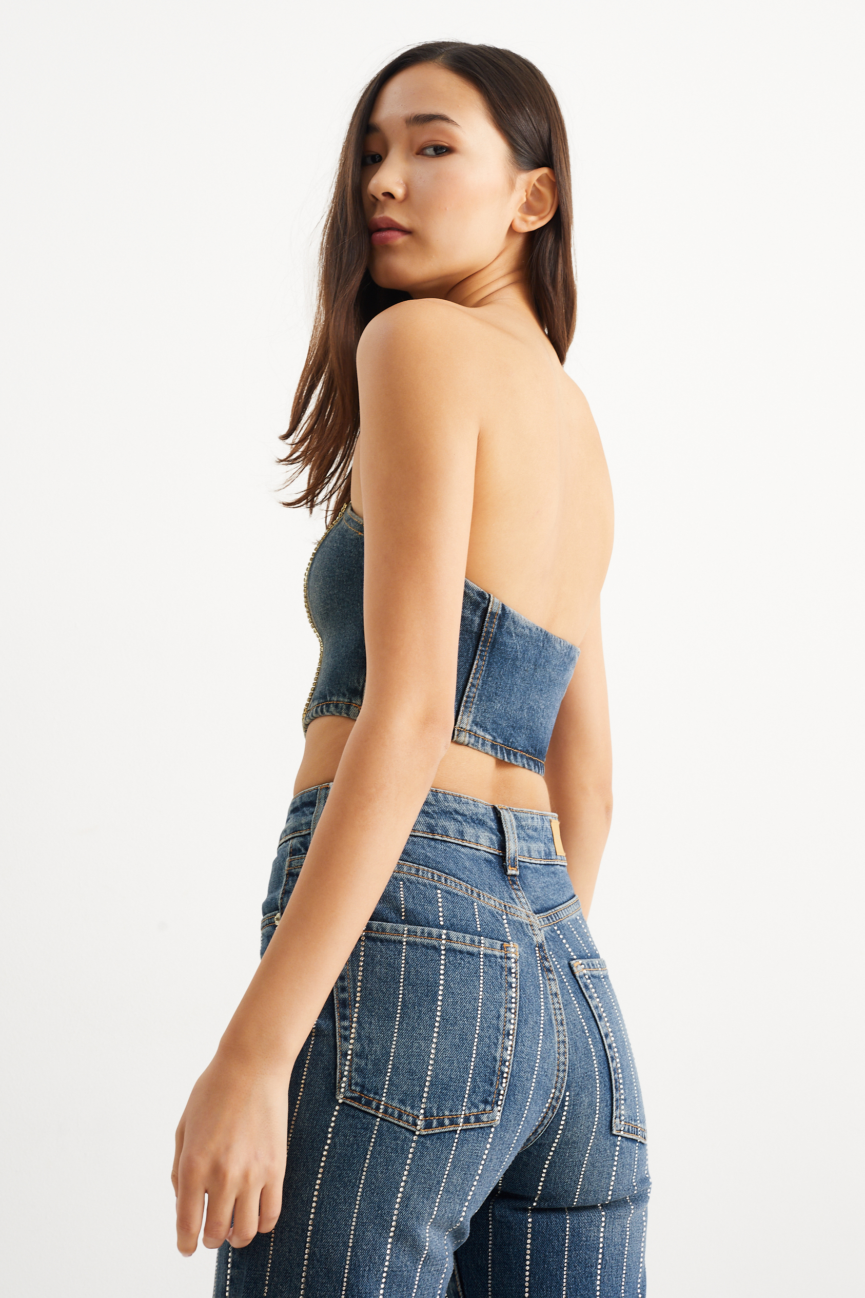 CLOCKHOUSE - denim bodice