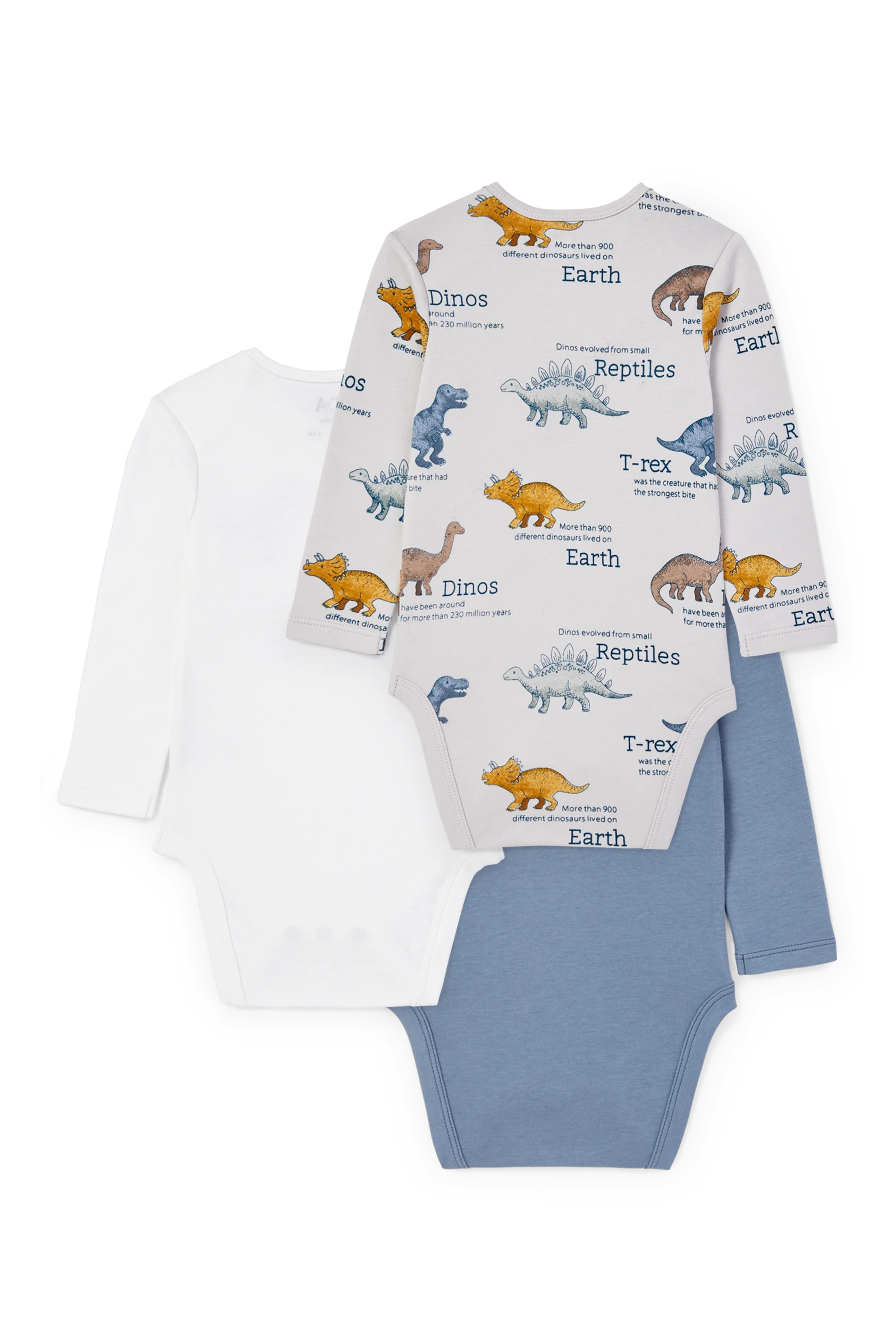Multipack of 3 - dinosaur - baby bodysuit