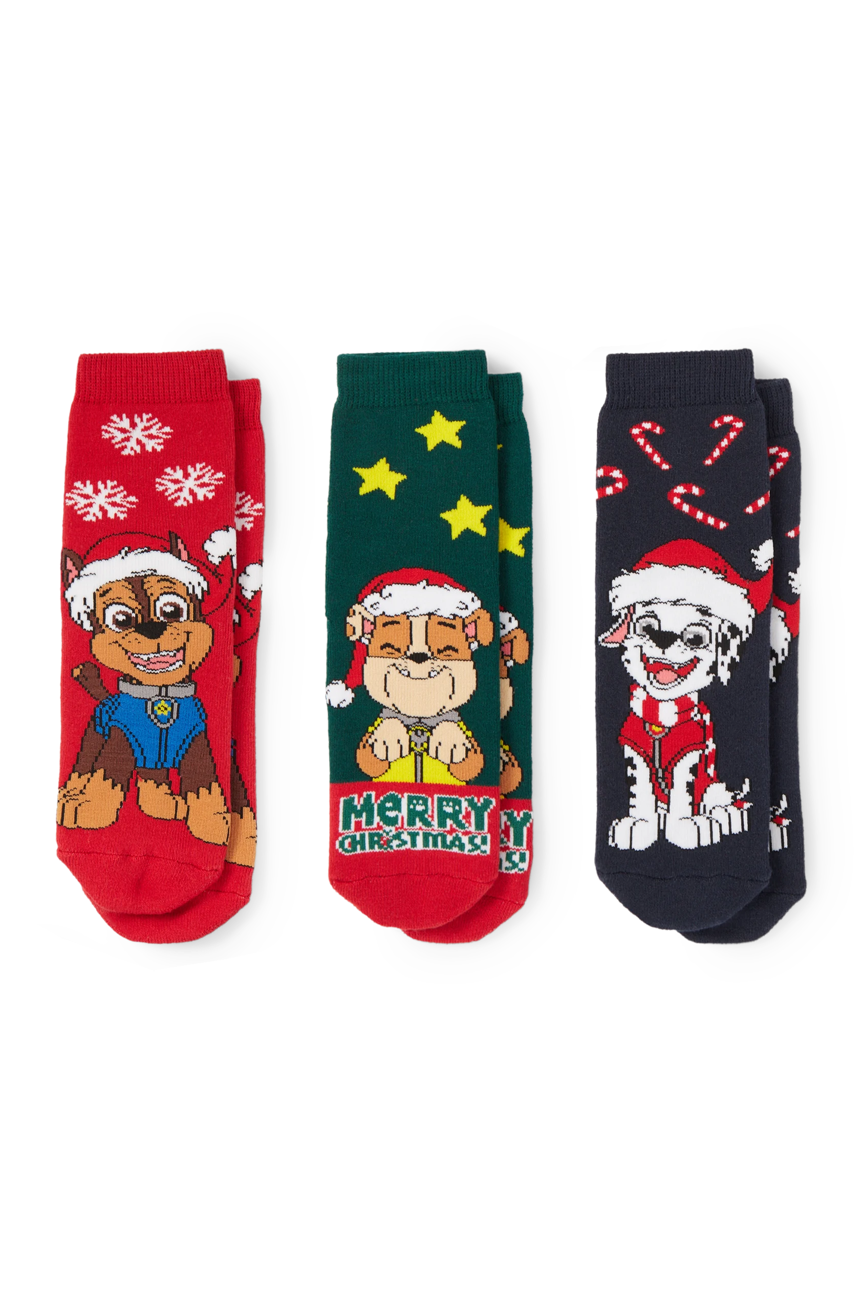 Multipack of 3 - PAW Patrol - Christmas non-slip socks