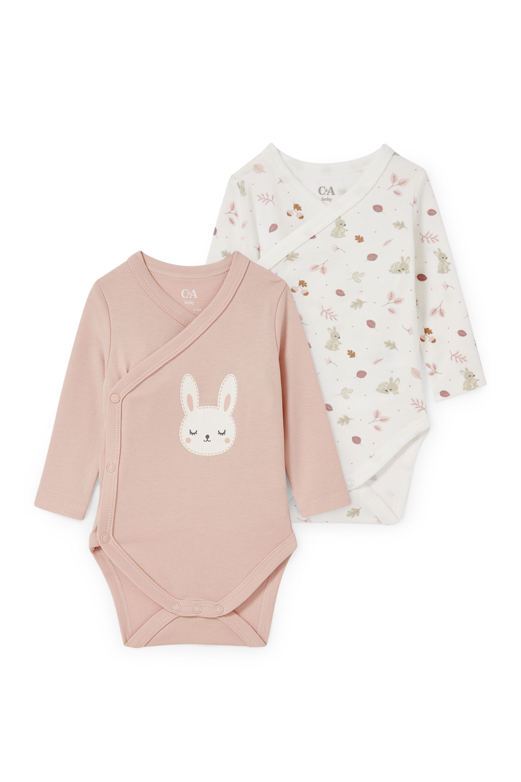 Multipack of 2 - baby wrapover bodysuit