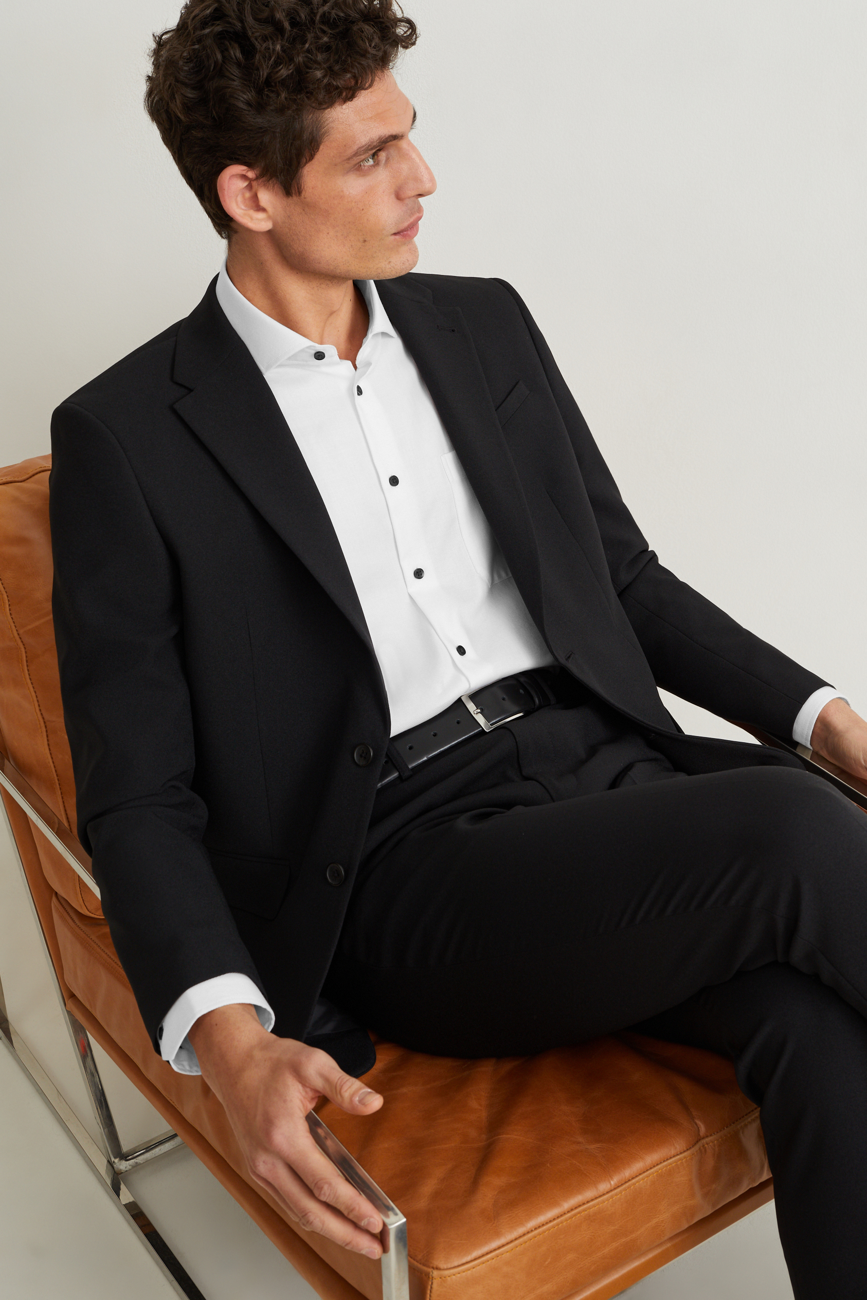 Business shirt - regular fit - cutaway collar - easy-iron