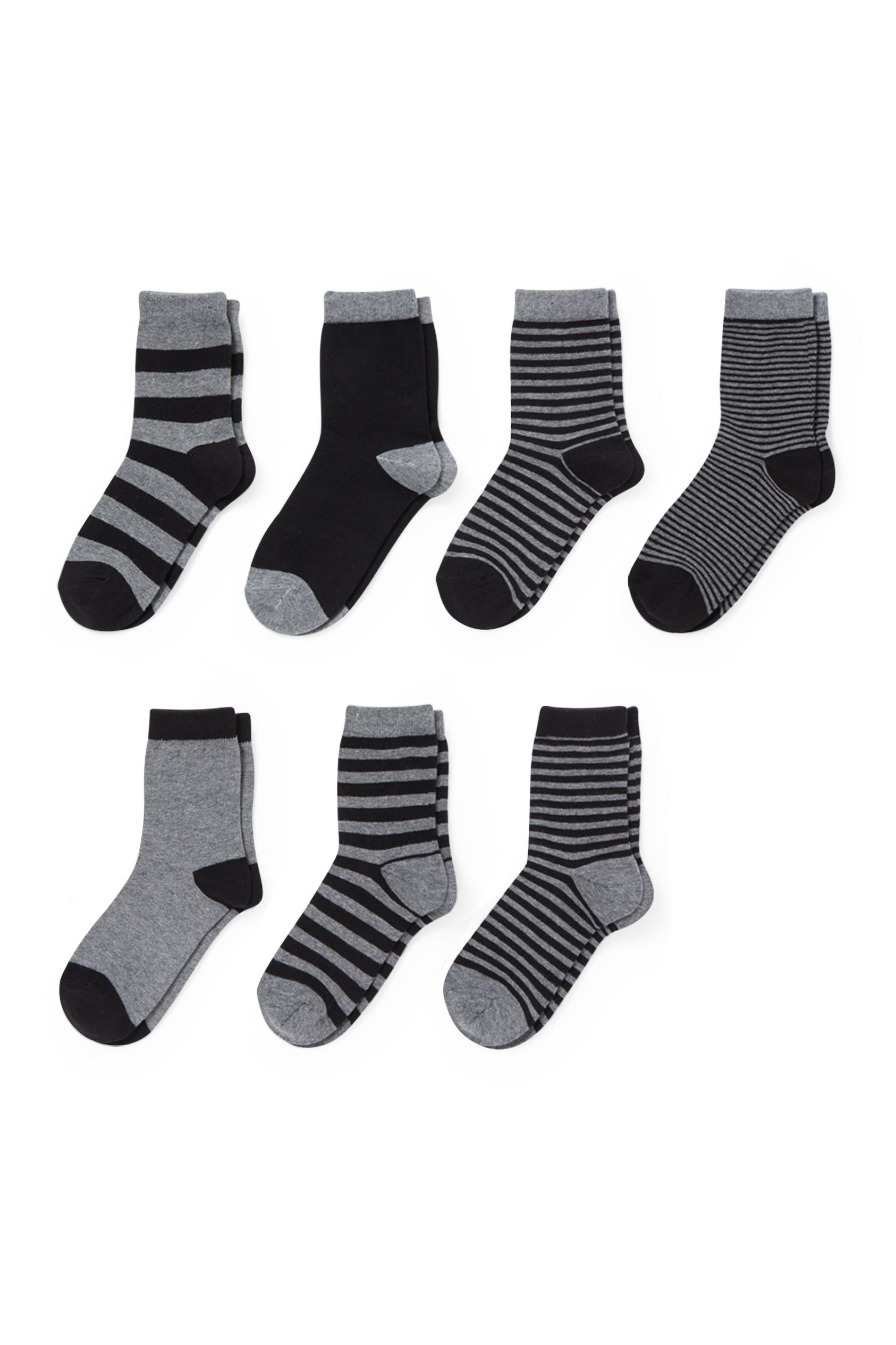 Multipack of 7 - socks - striped