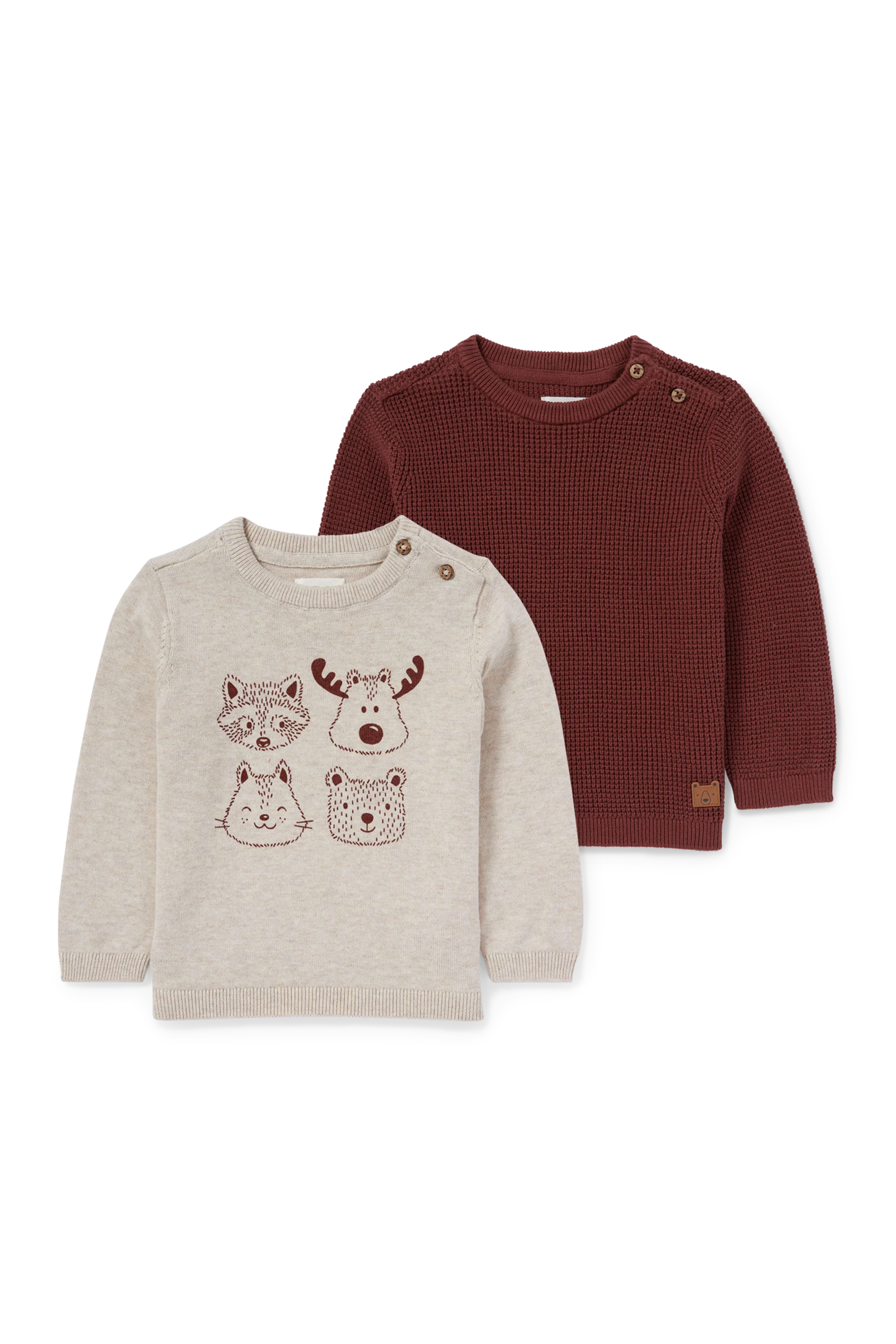 Multipack of 2 - woodland animals - baby jumper