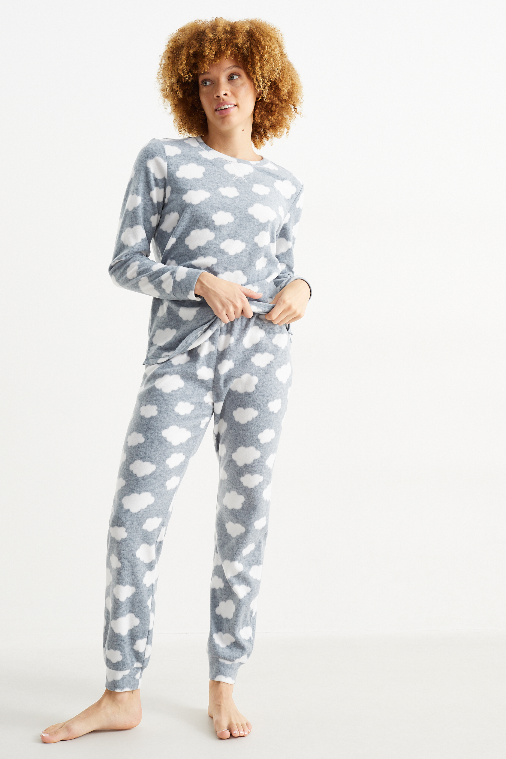 Fleece pyjamas - patterned