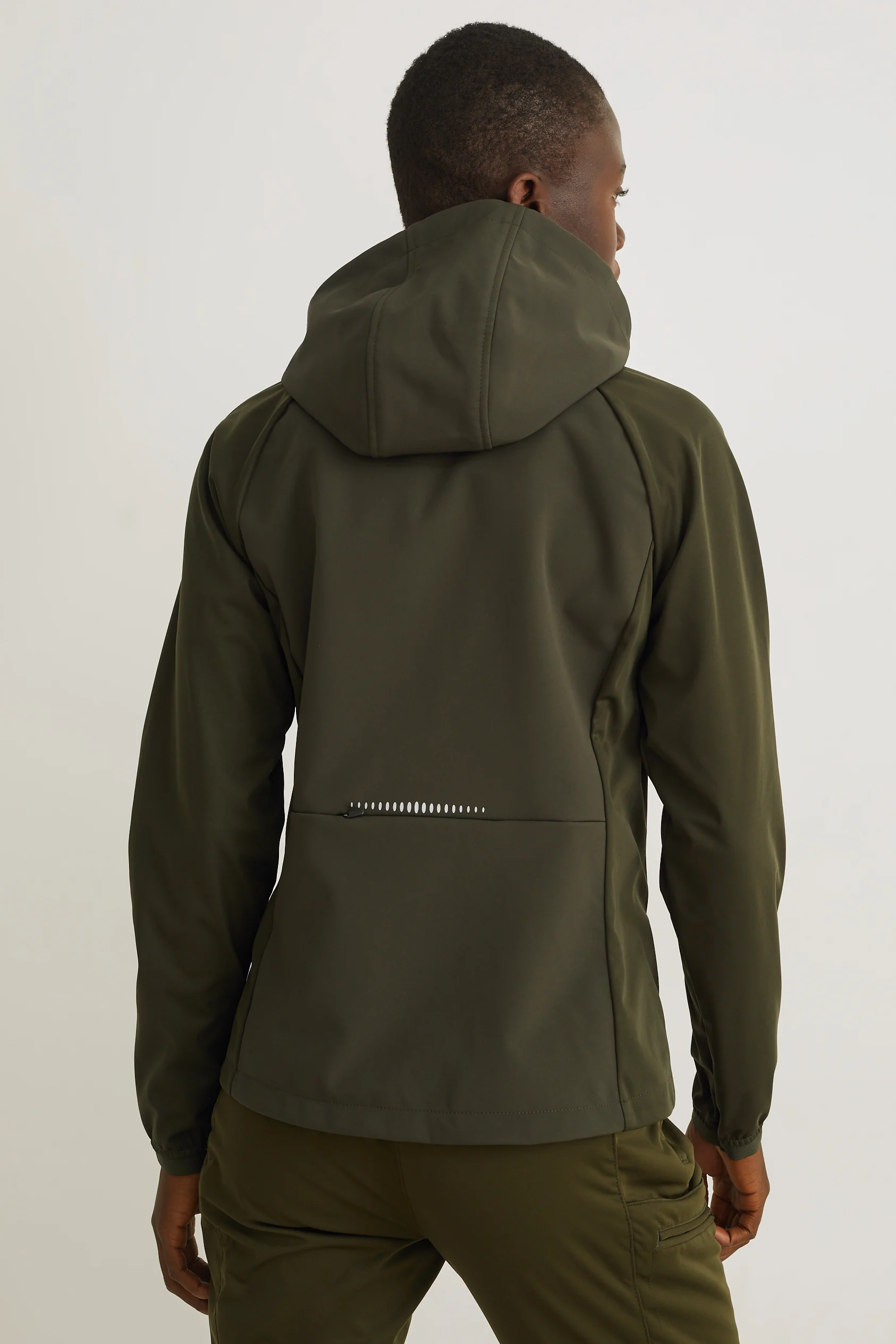 Outdoor jacket with hood