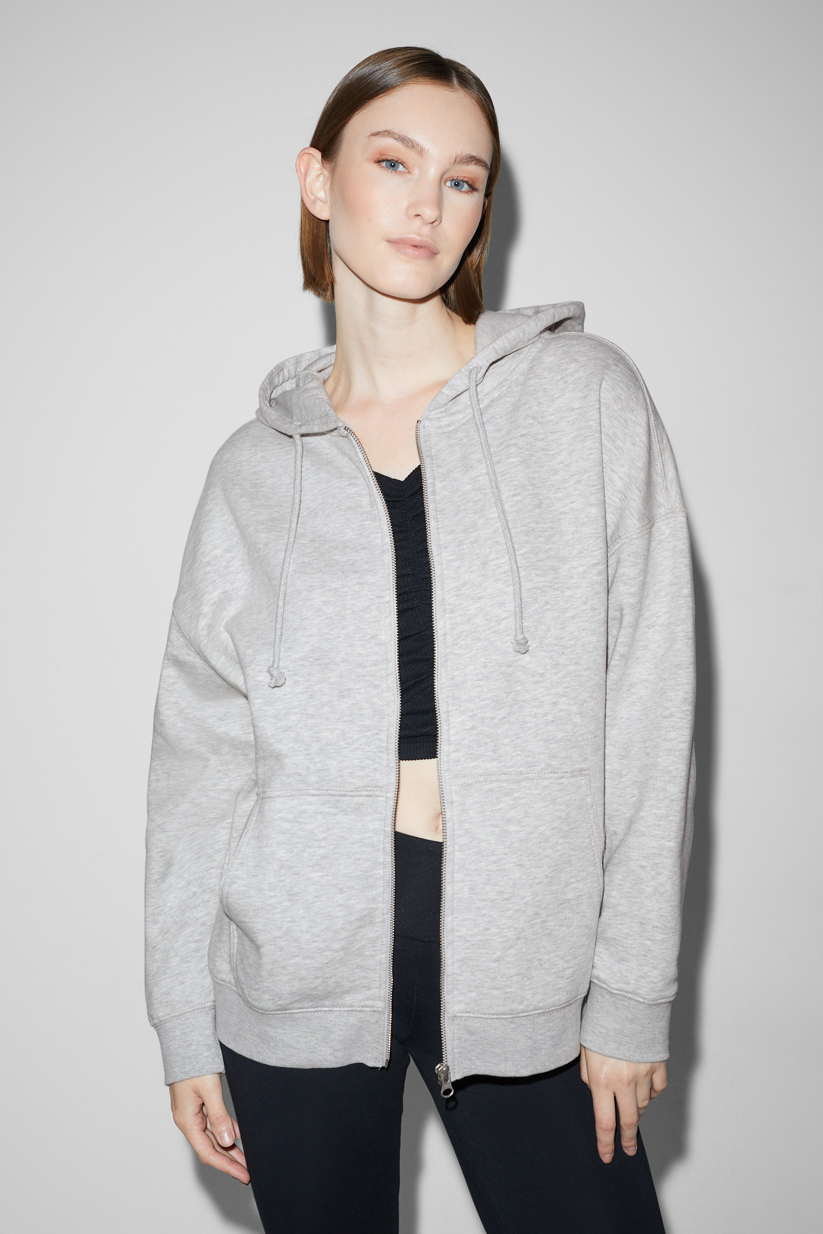 CLOCKHOUSE - zip-through sweatshirt with hood