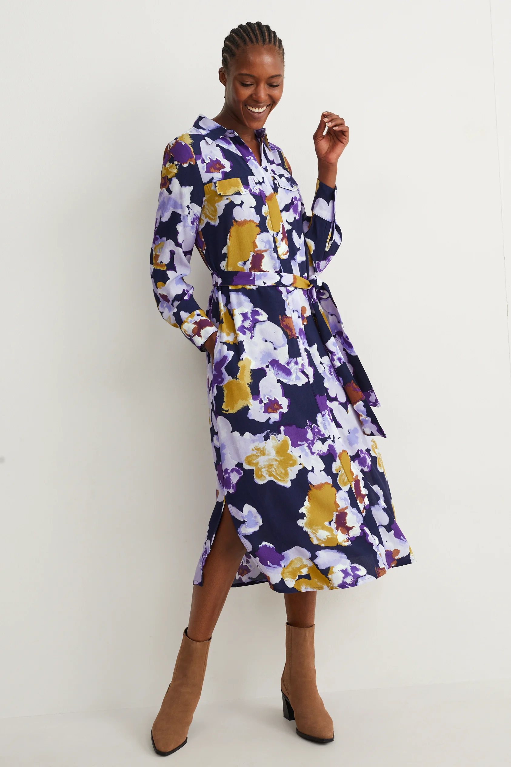 Shirt dress - floral