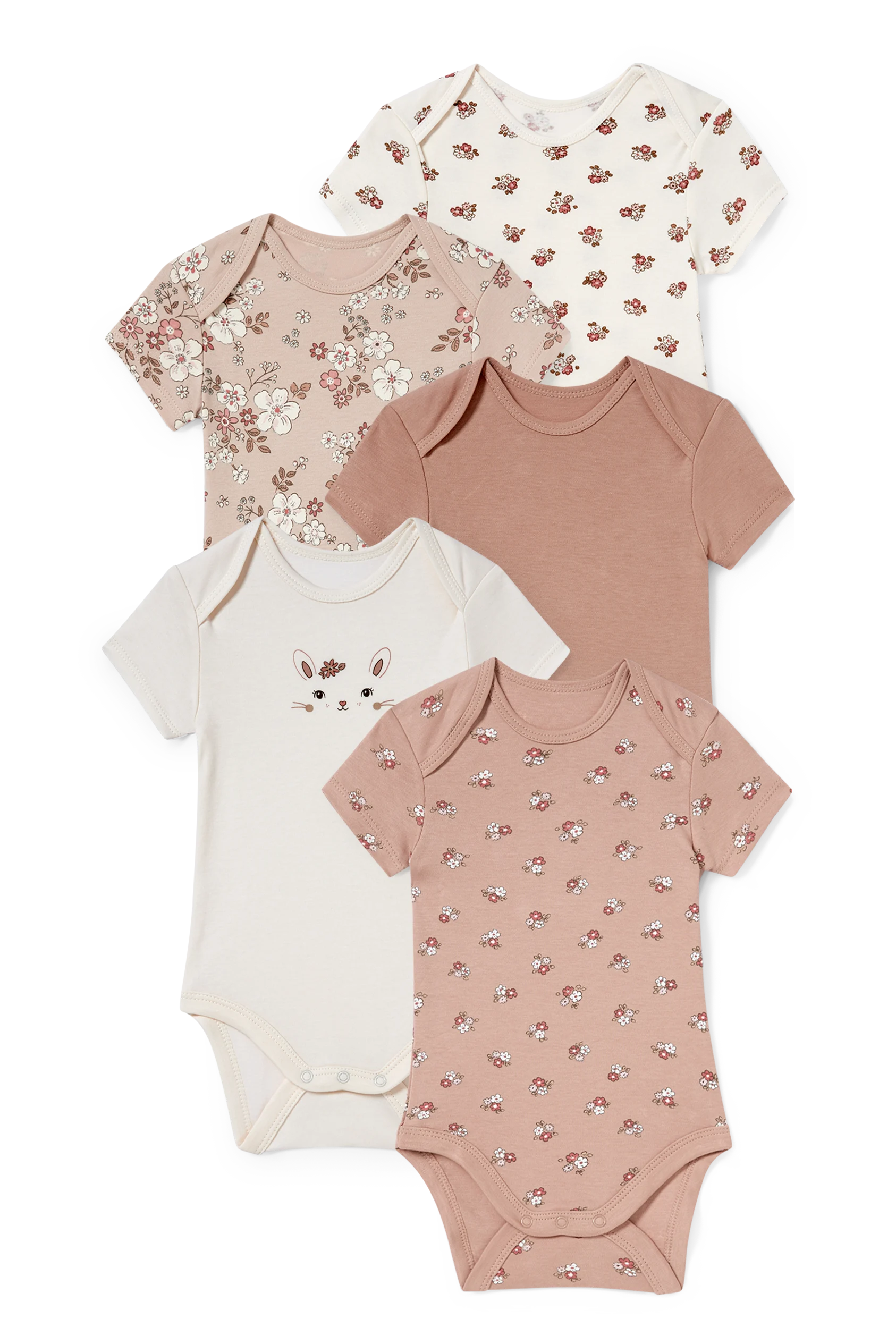 Multipack of 5 - baby bodysuit