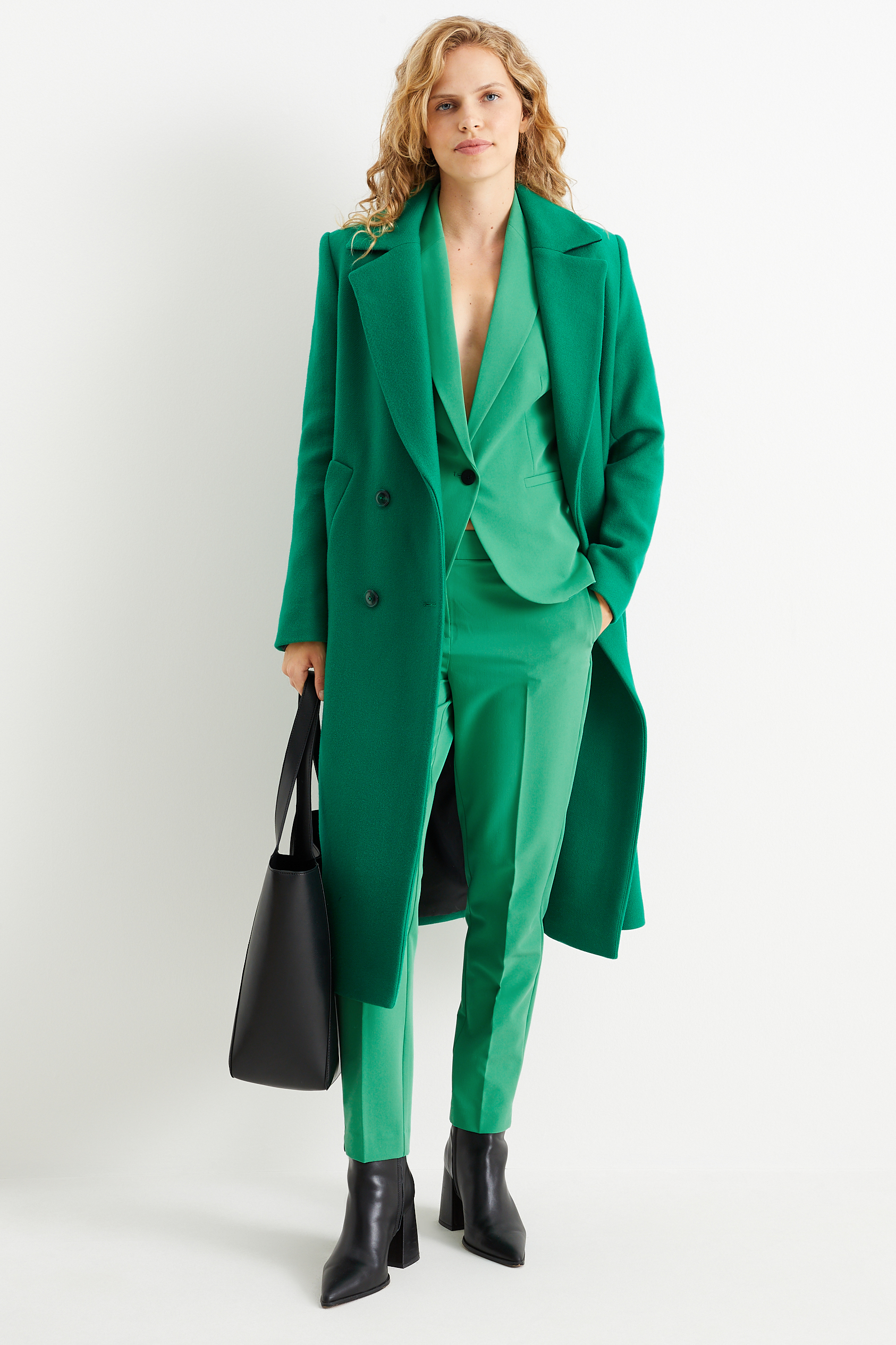 Cloth trousers - mid-rise waist - regular fit