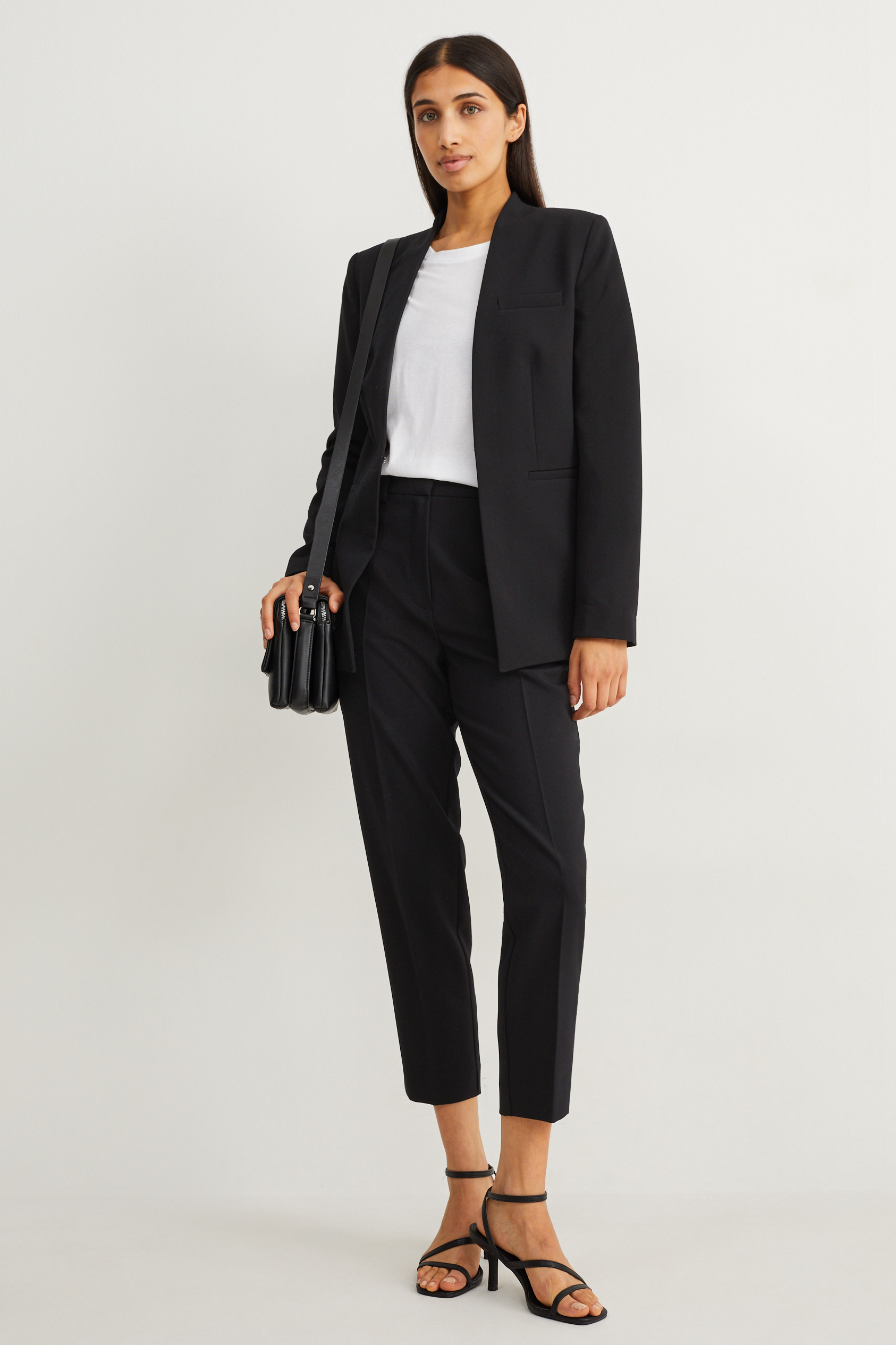 Business trousers - high-rise waist - regular fit