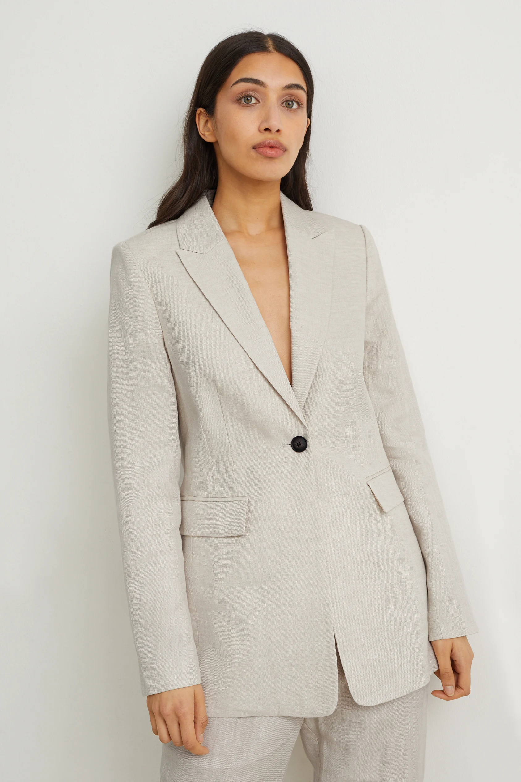 Linen business blazer - regular fit