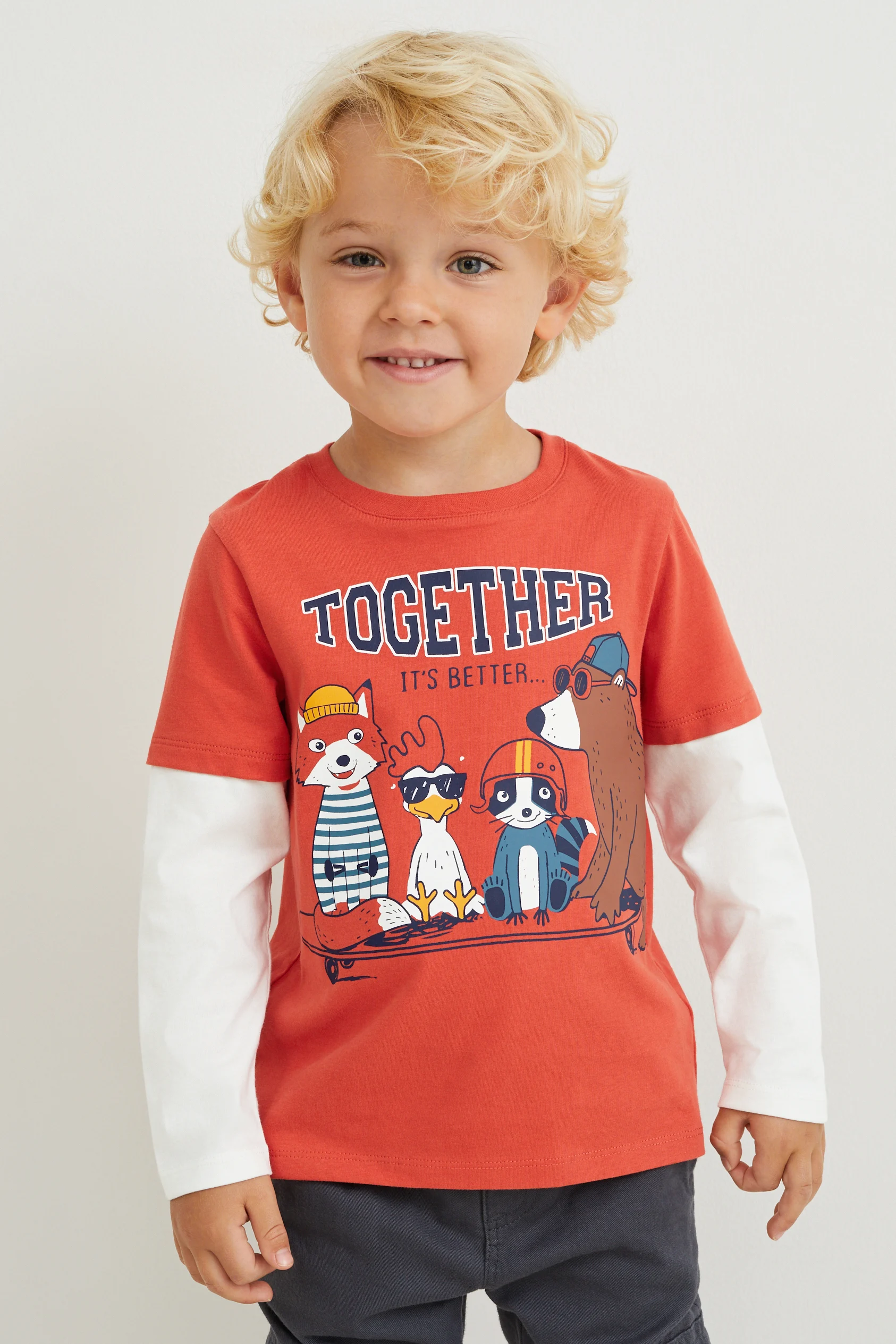 Long sleeve top - 2-in-1 look