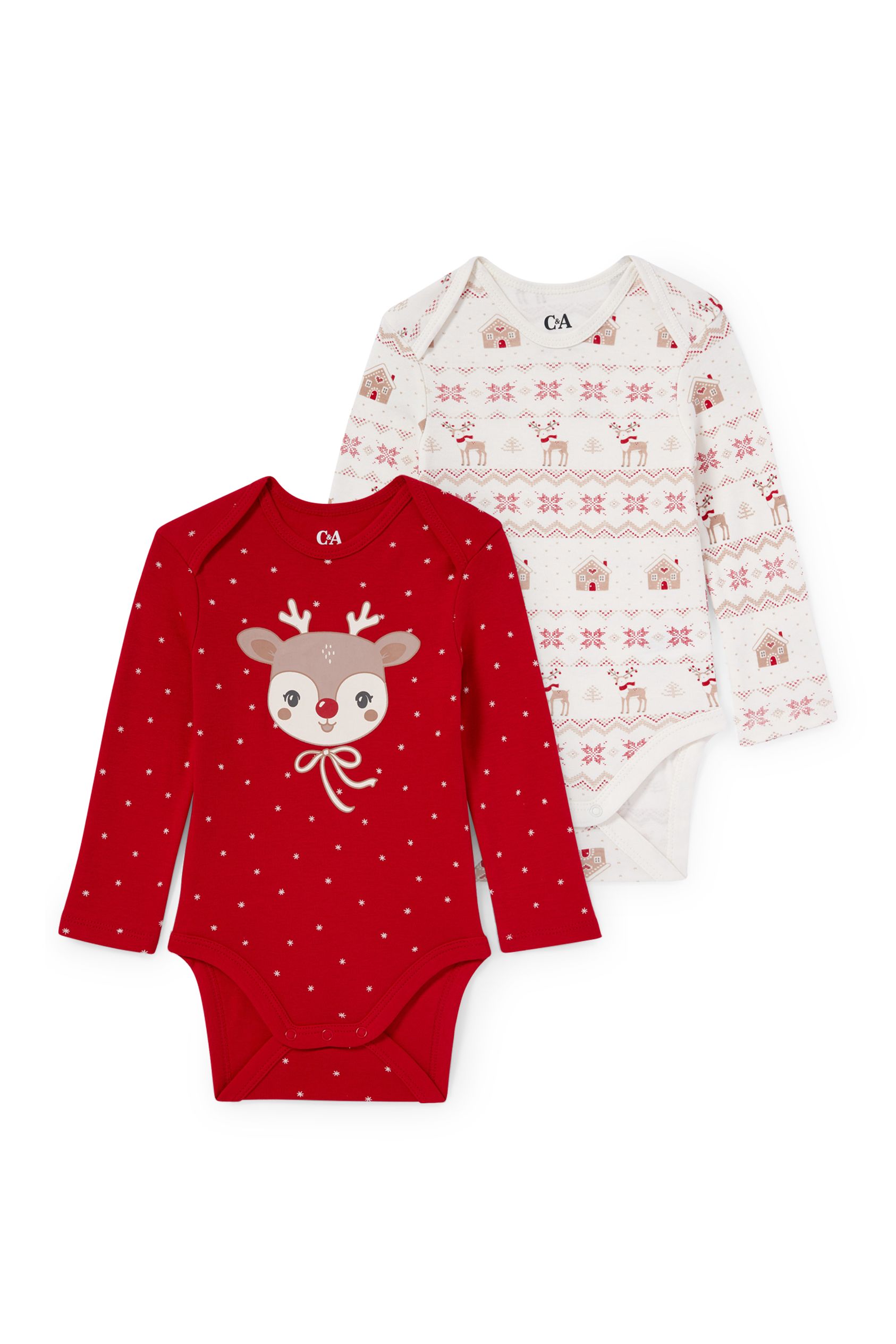 Multipack of 2 - Rudolph - baby Christmas bodysuit