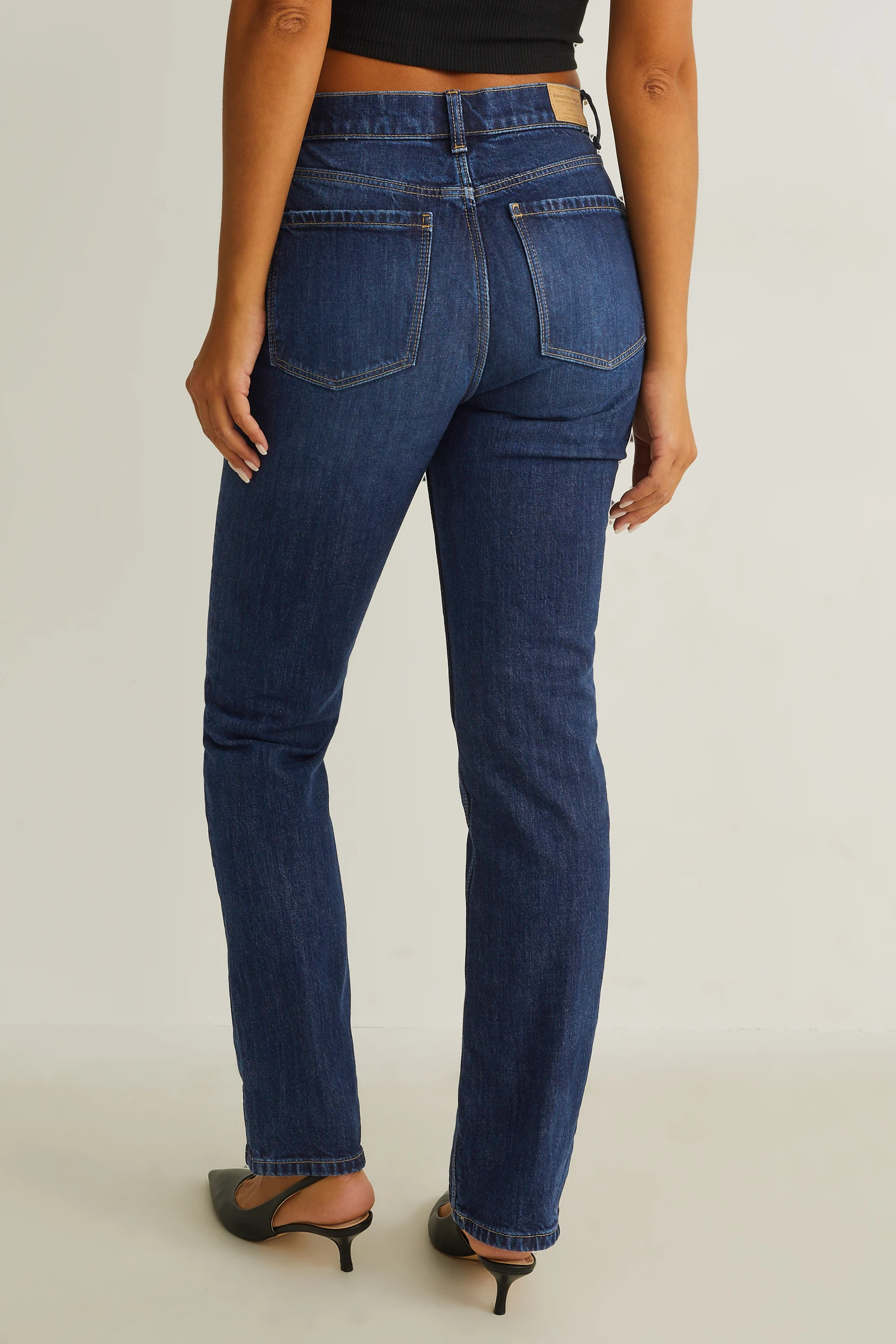 Straight jeans - high waist - LYCRA?
