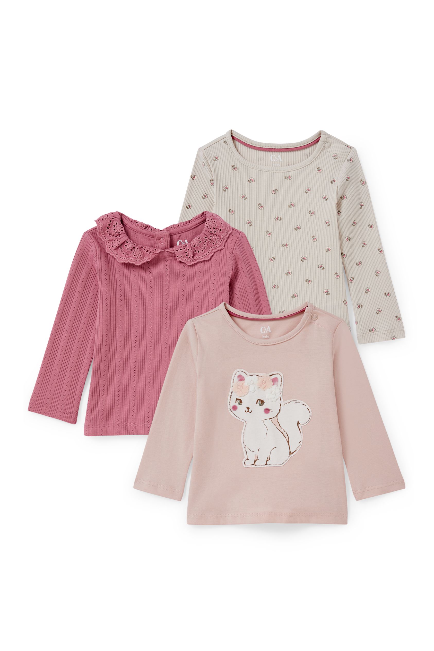 Multipack of 3 - baby long sleeve top