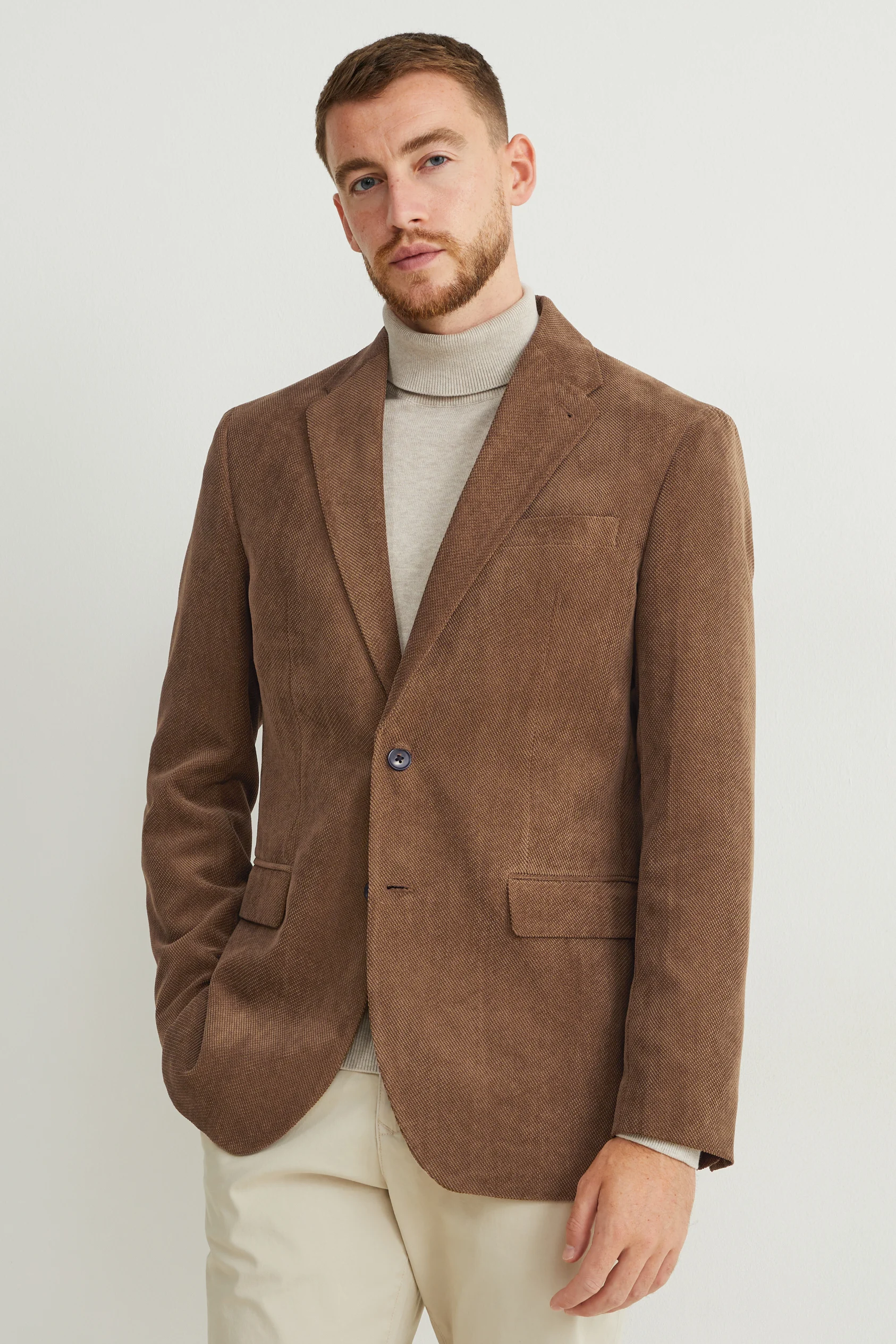 Jacket - regular fit - textured