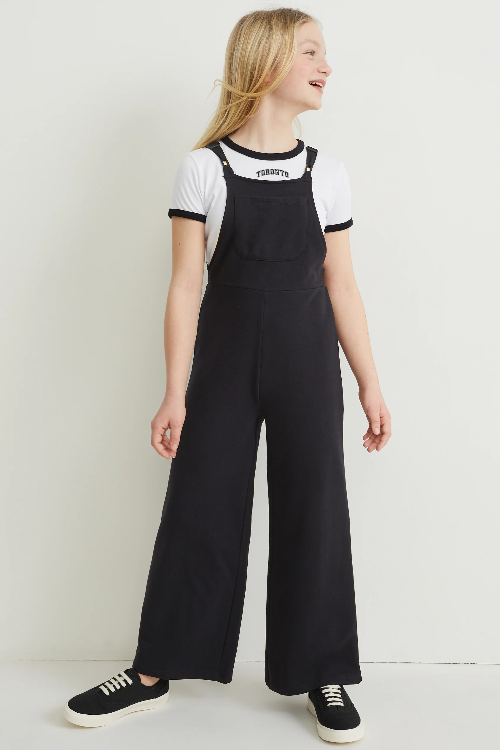 Set - dungarees and short sleeve T-shirt - 2 piece