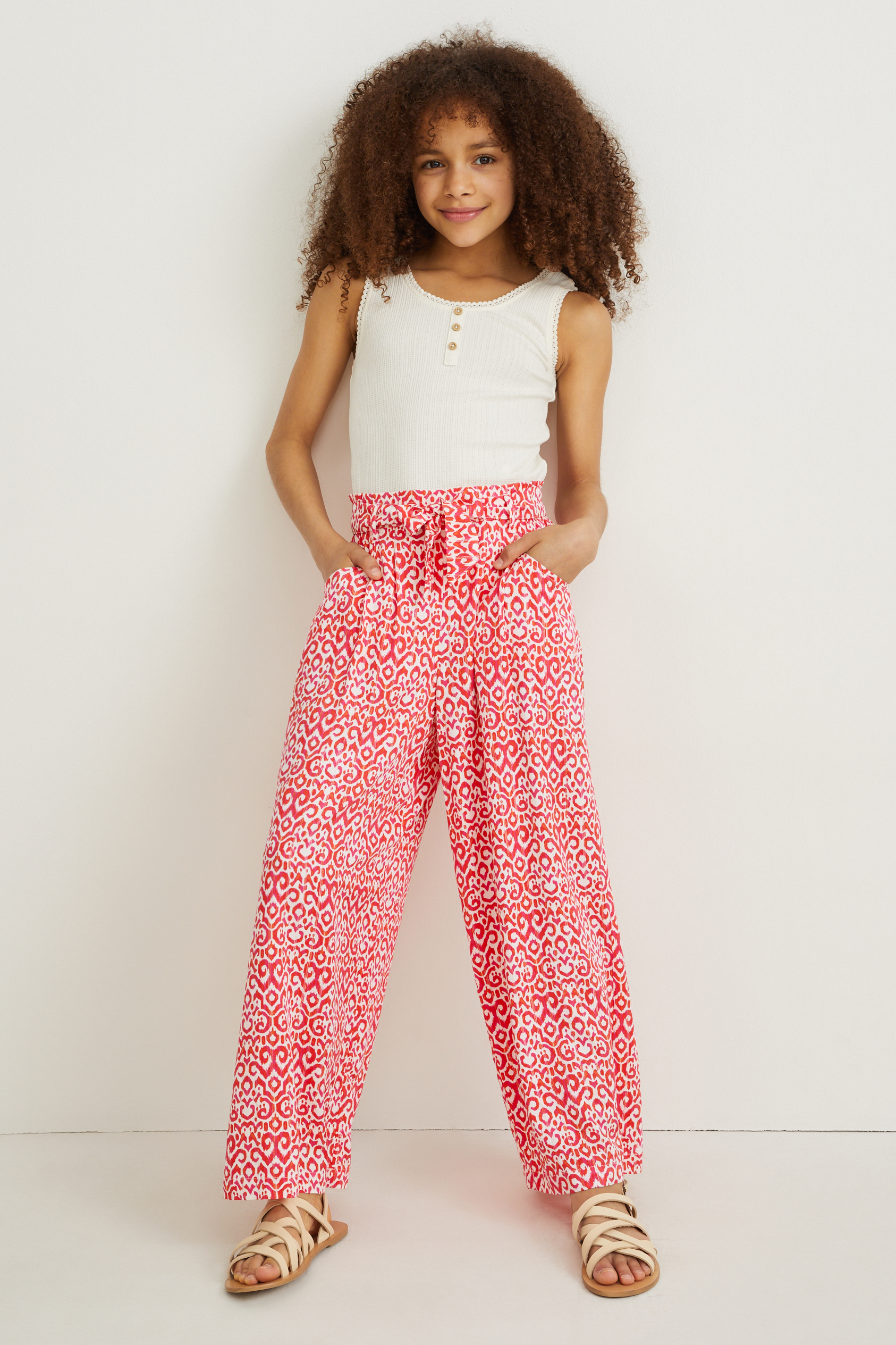 Cloth trousers - wide leg