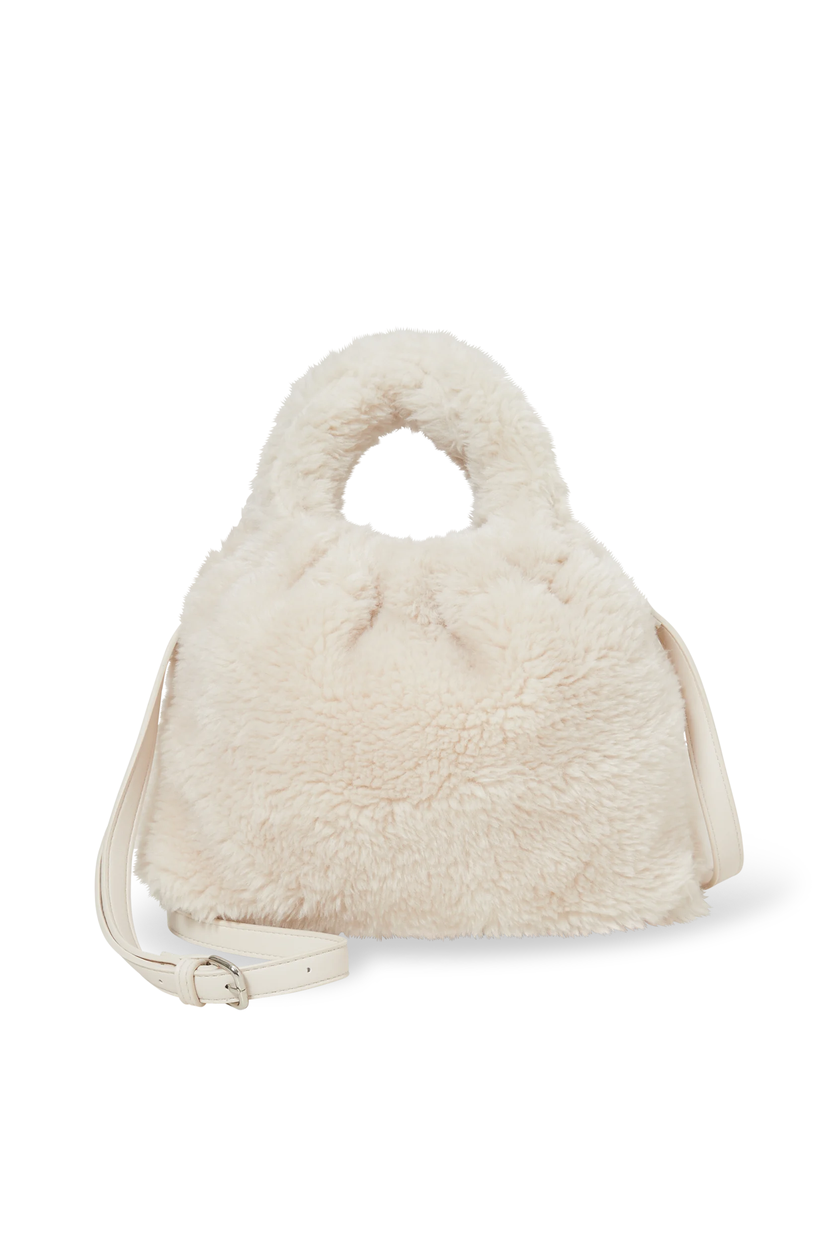 Faux fur shoulder bag