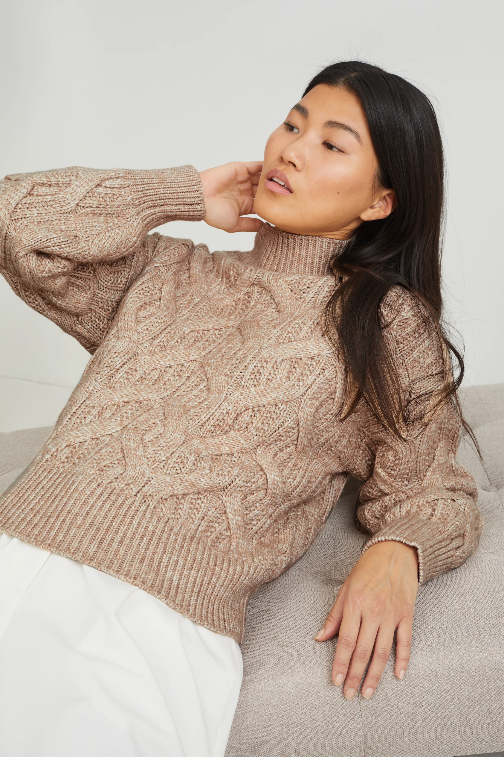 Jumper - cable knit pattern
