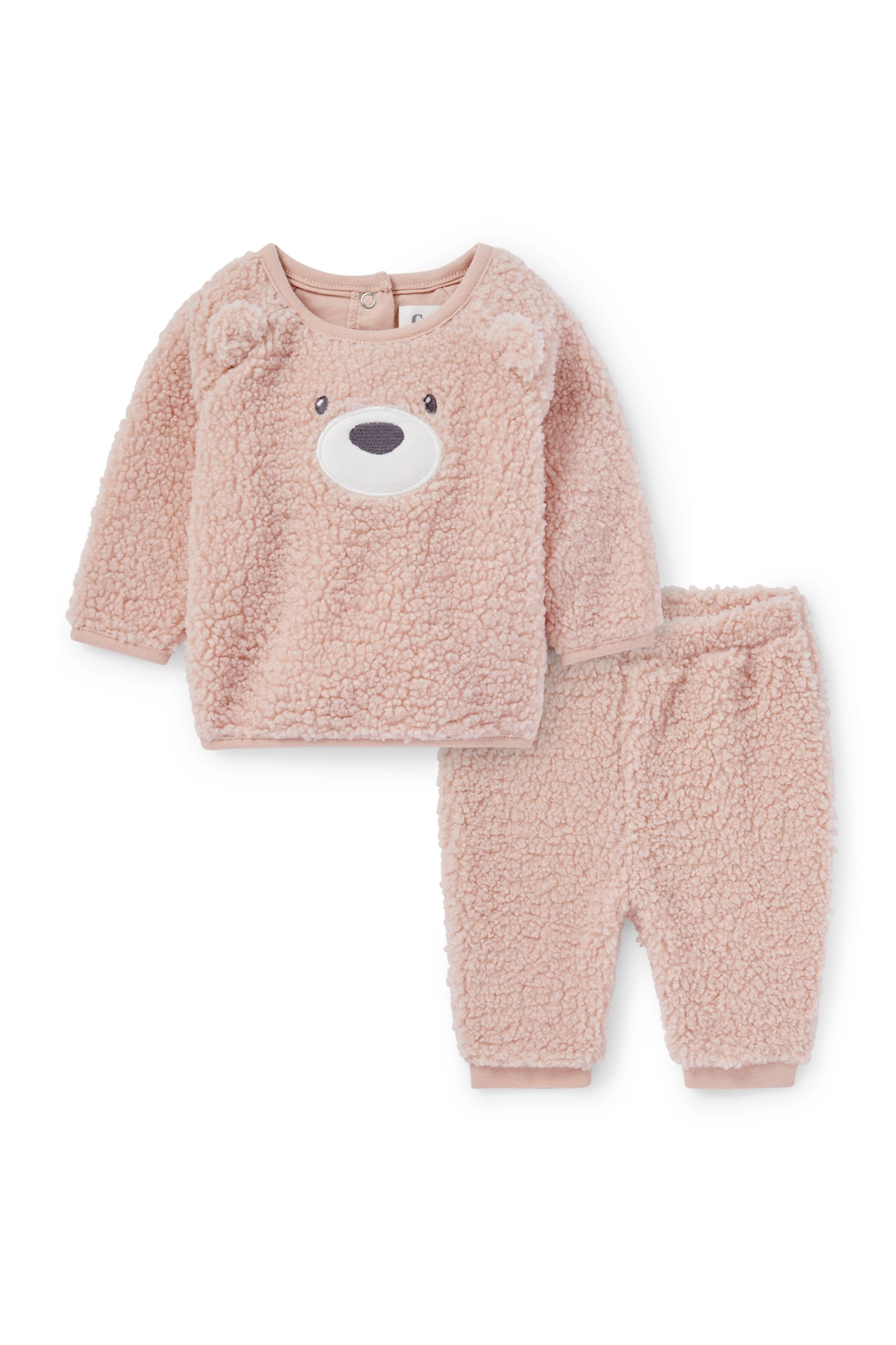 Teddy bear - baby thermal outfit - 2 piece
