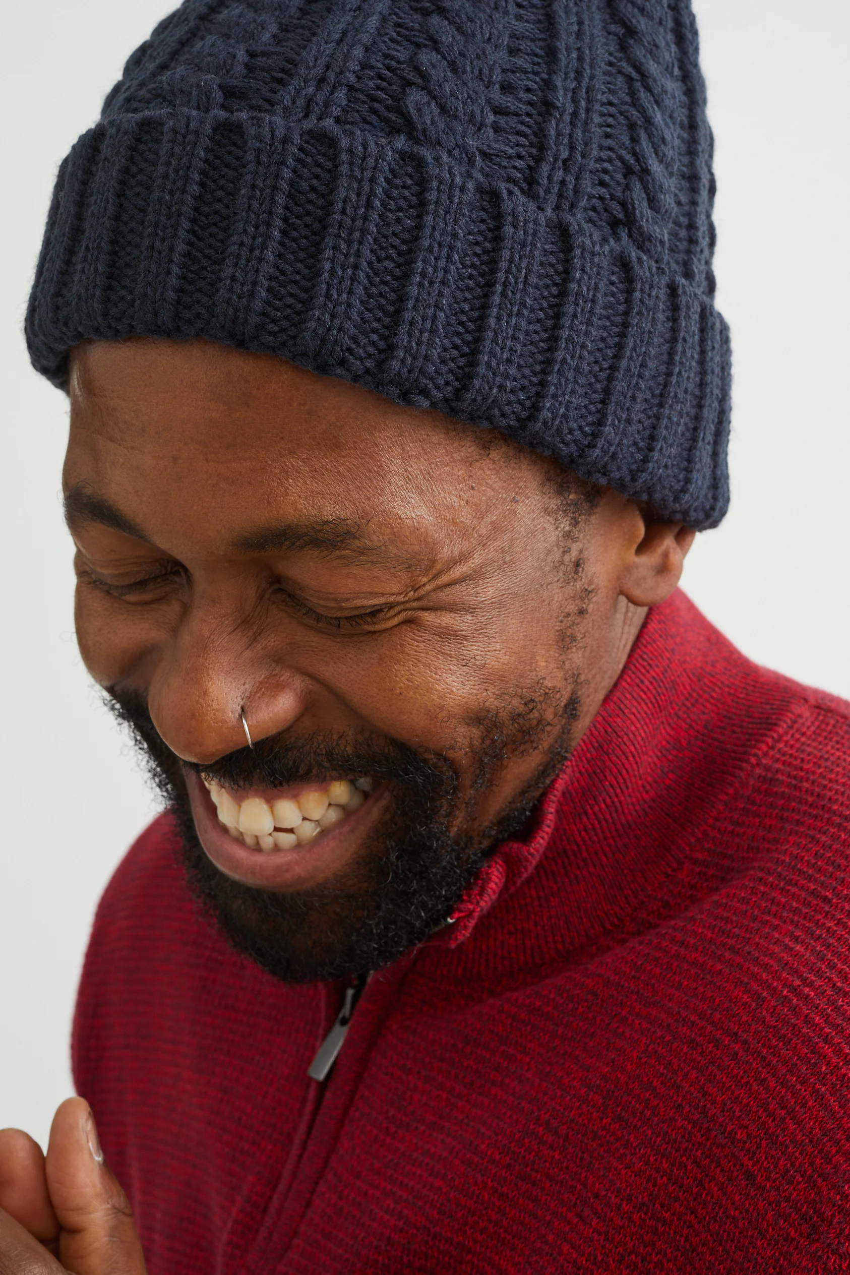 Knitted hat - cable knit pattern