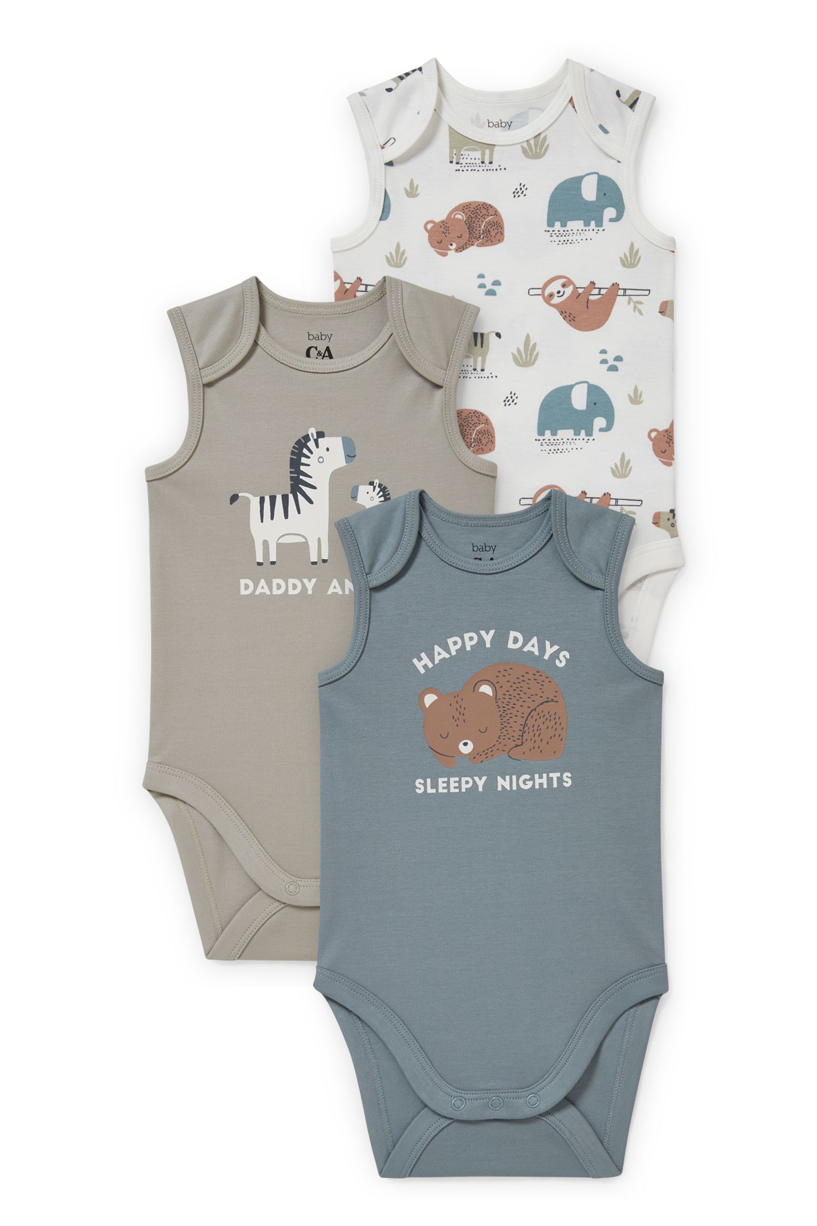 Multipack of 3 - baby bodysuit