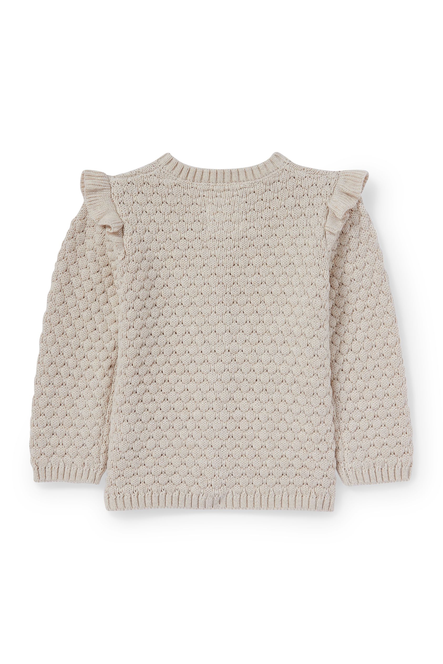 Baby cardigan - cable knit pattern