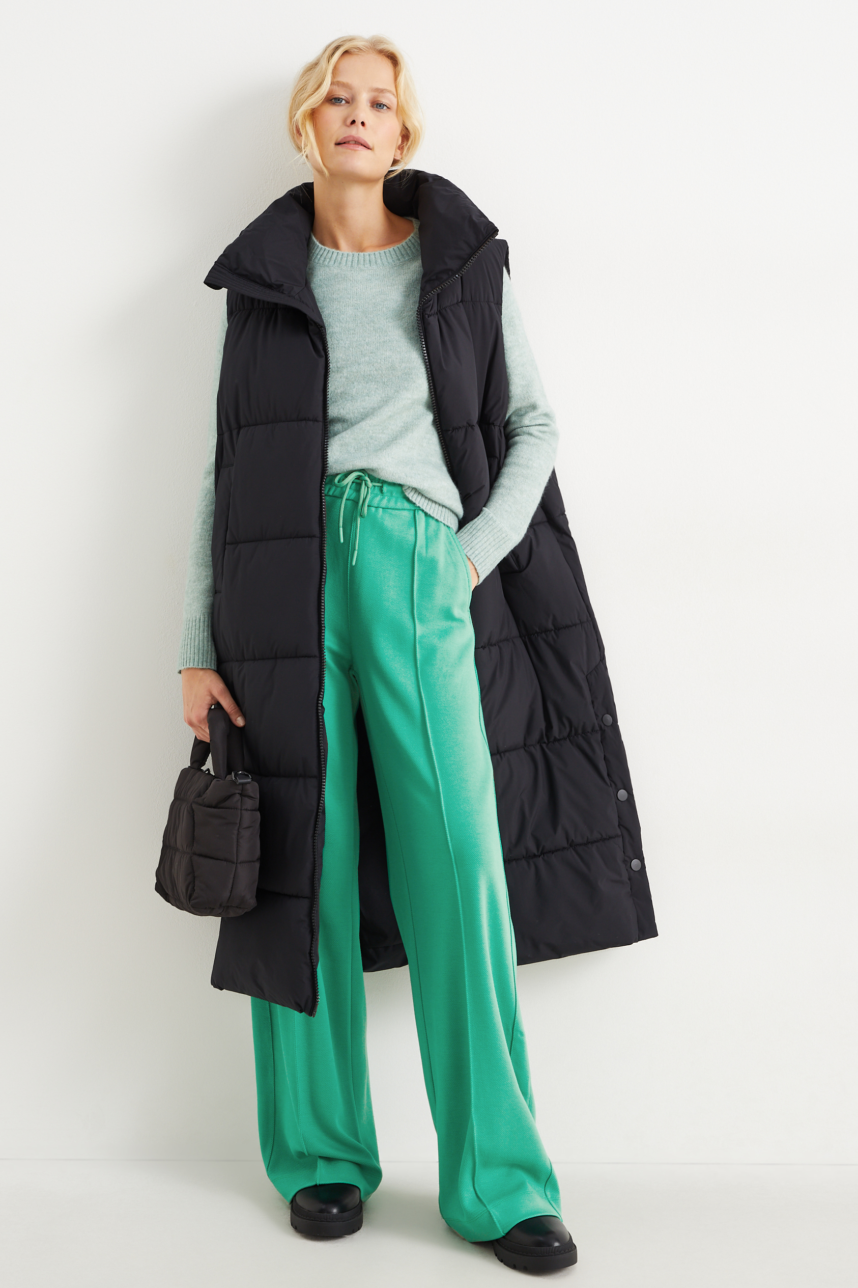 Jersey trousers - wide leg