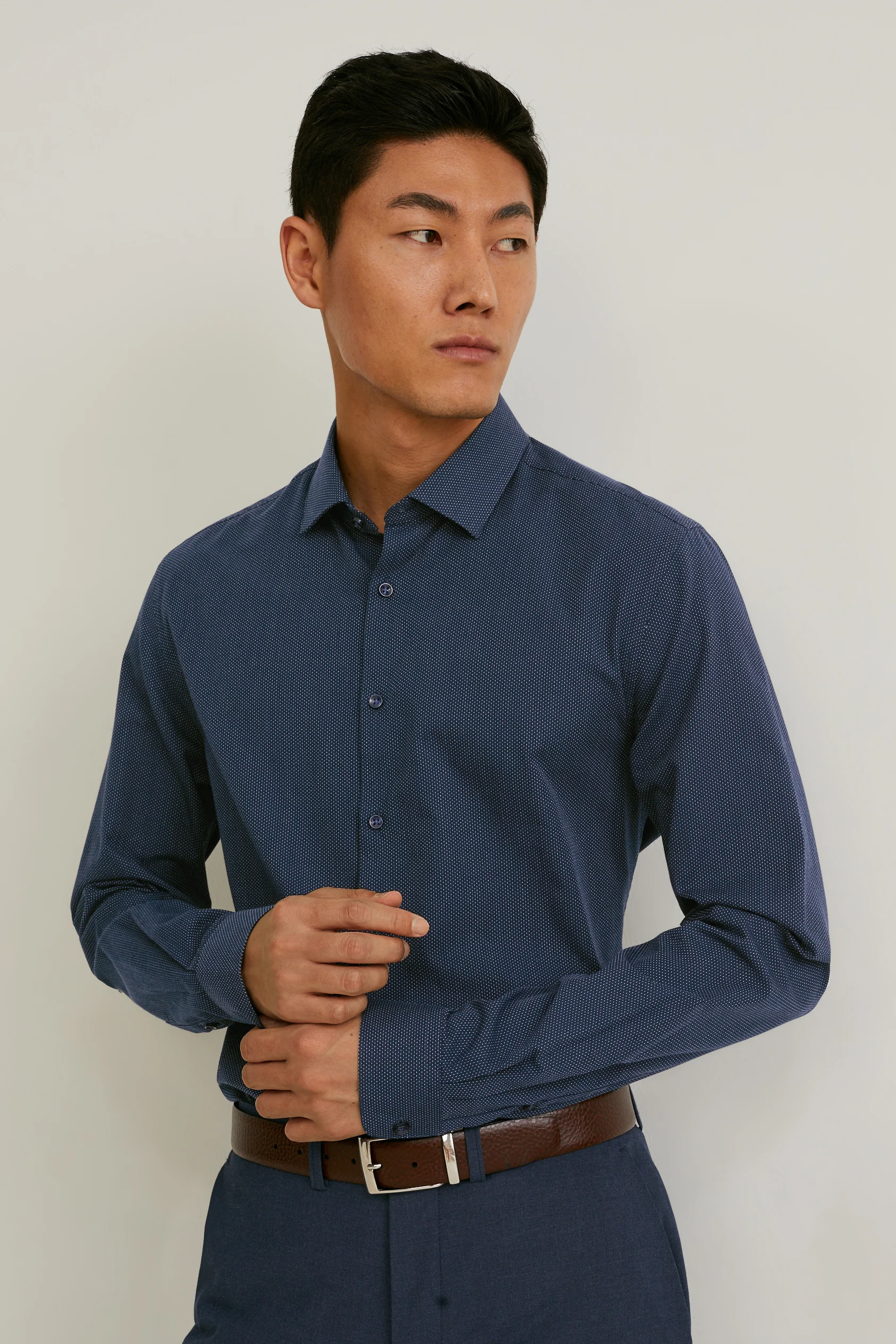Business shirt - slim fit - kent collar - easy-iron