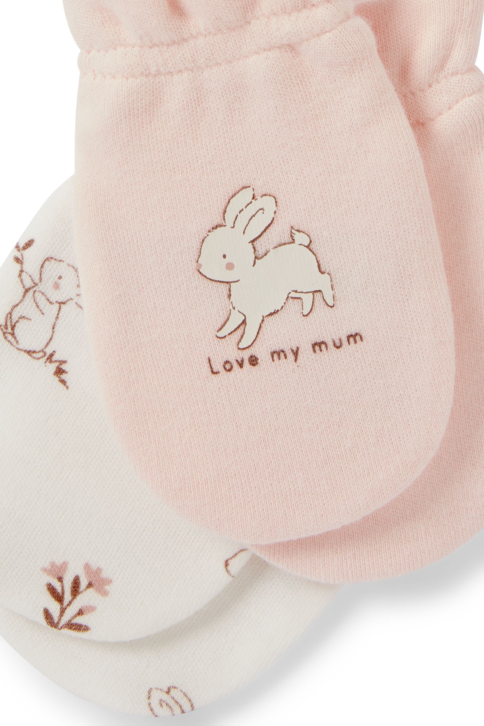 Multipack of 2 - rabbit - scratch mittens
