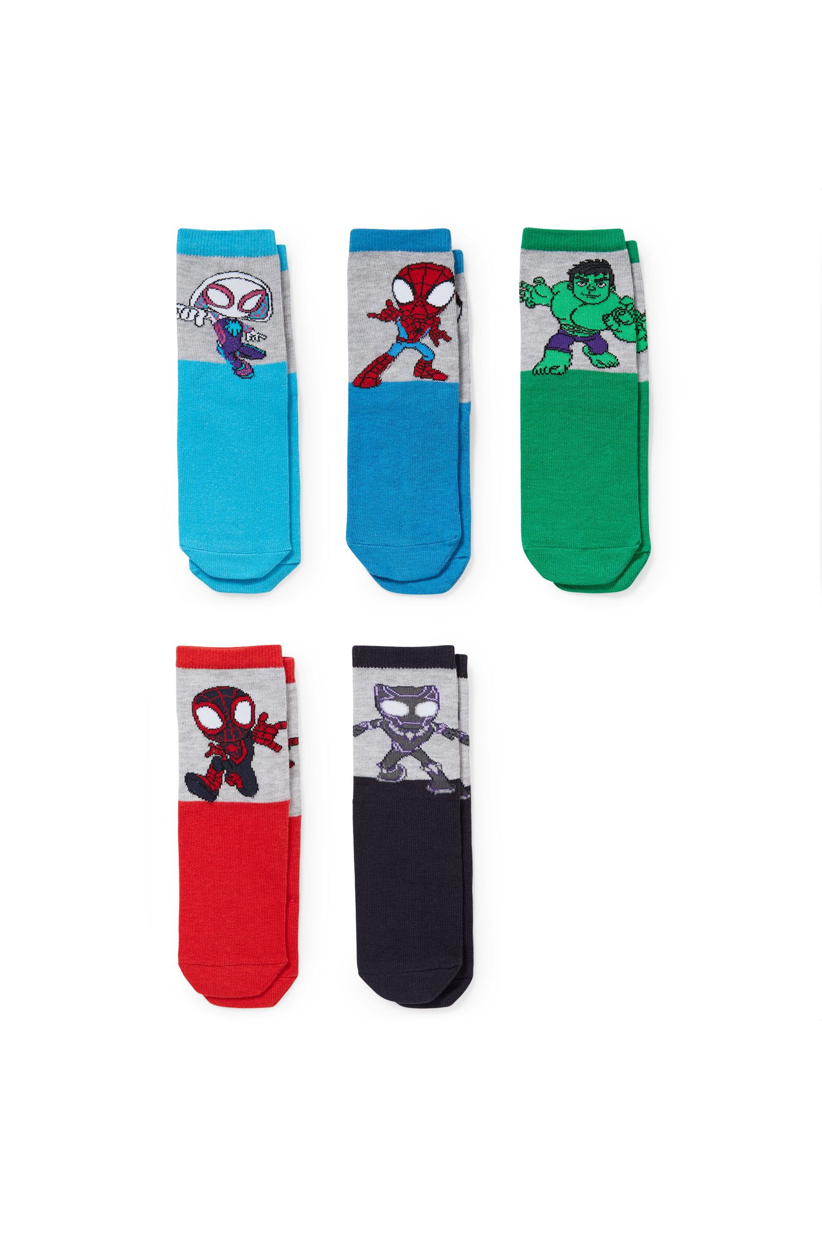 Multipack of 5 - Marvel - socks with motif