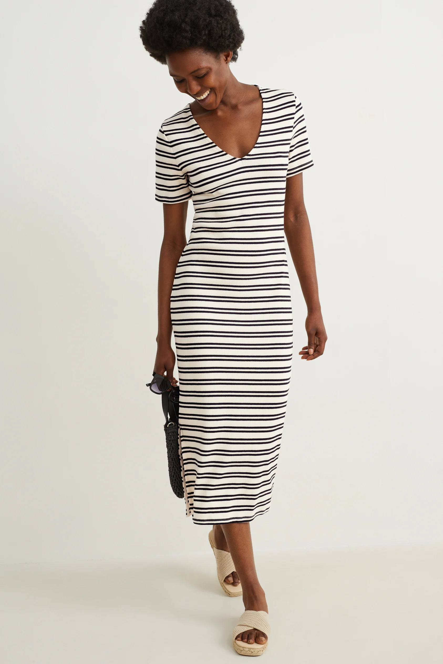 Bodycon dress - striped
