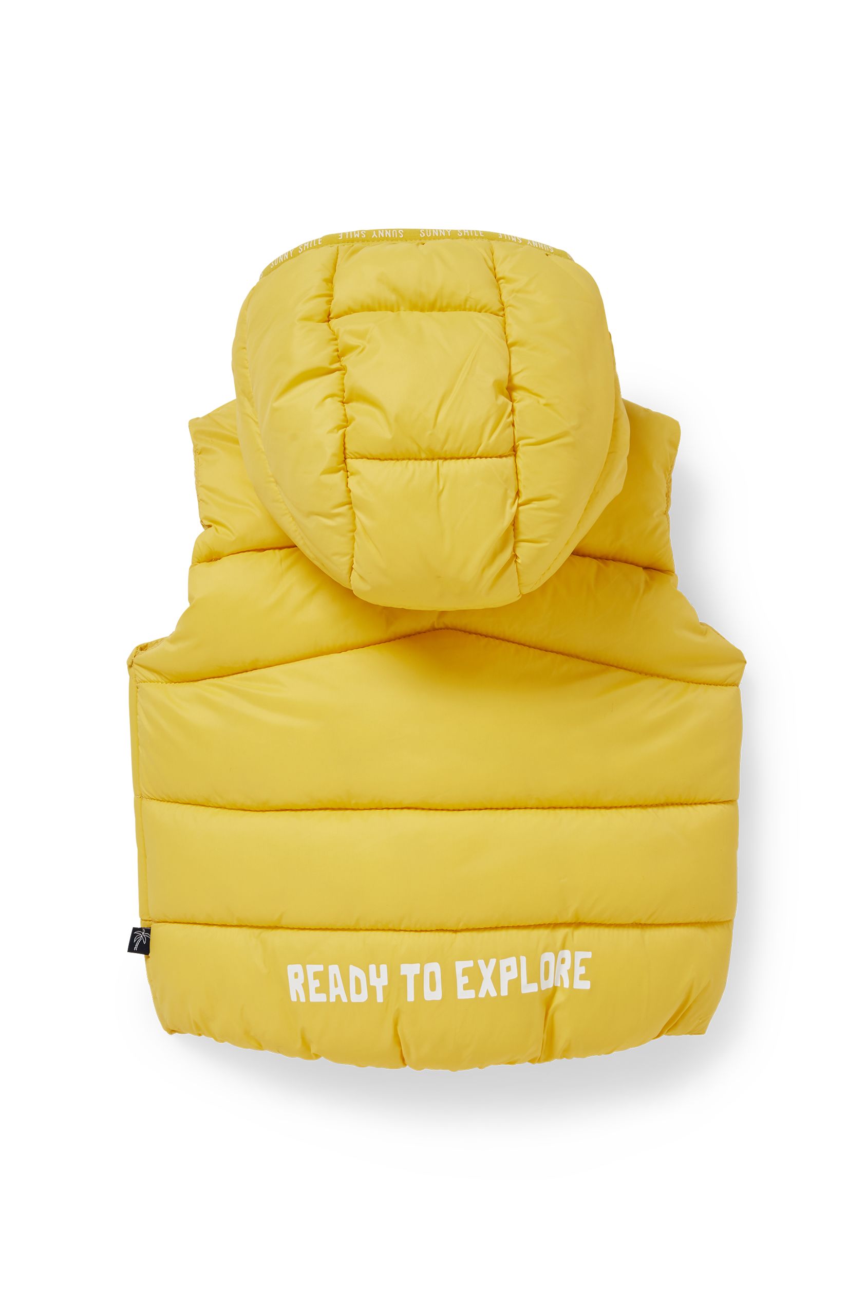 Baby quilted gilet with hood