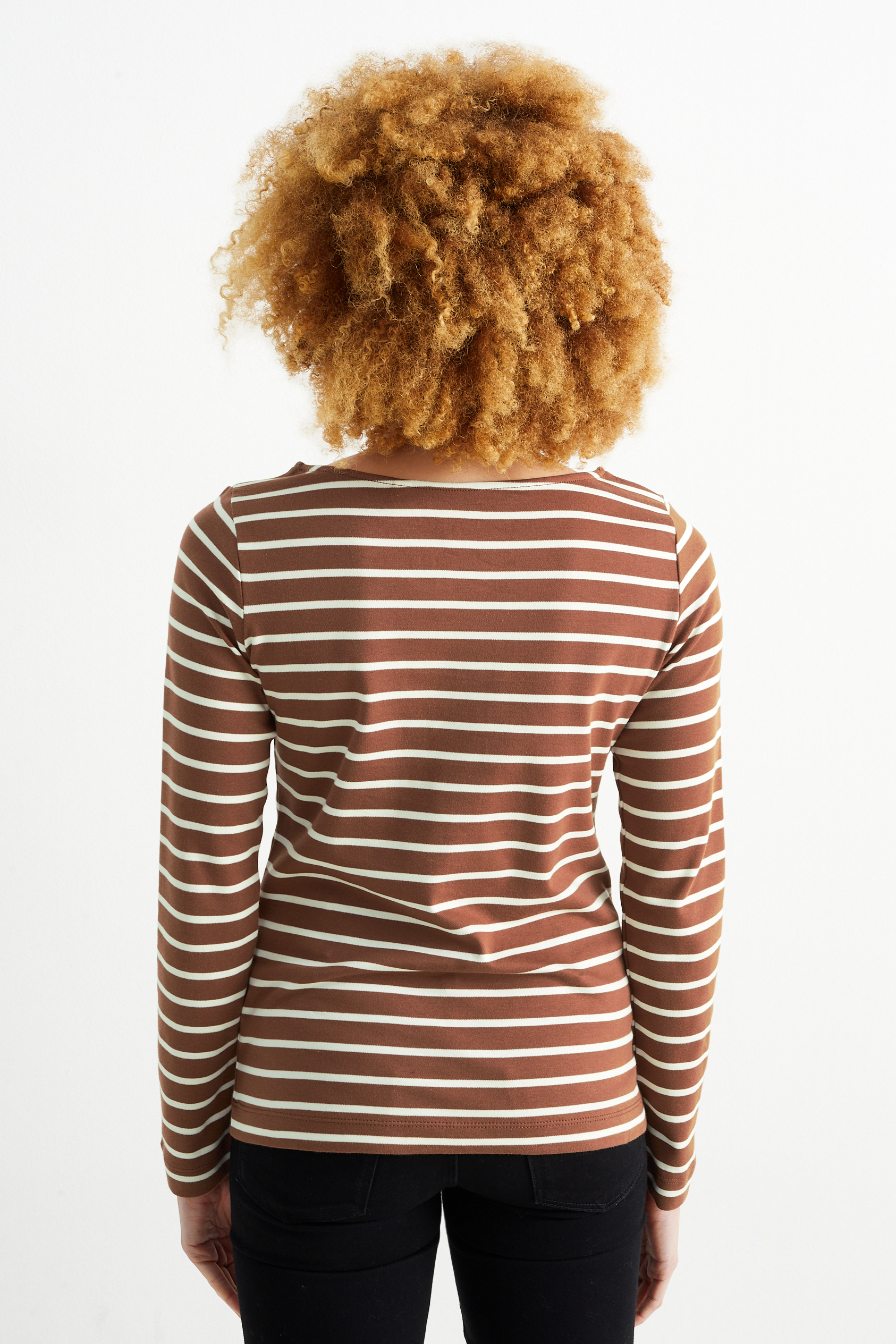 Basic long sleeve top - striped