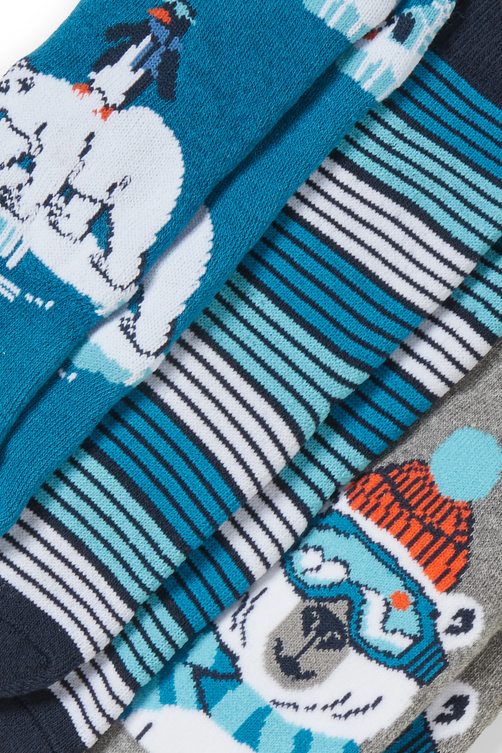 Multipack of 3 - polar bear and penguin - socks with motif
