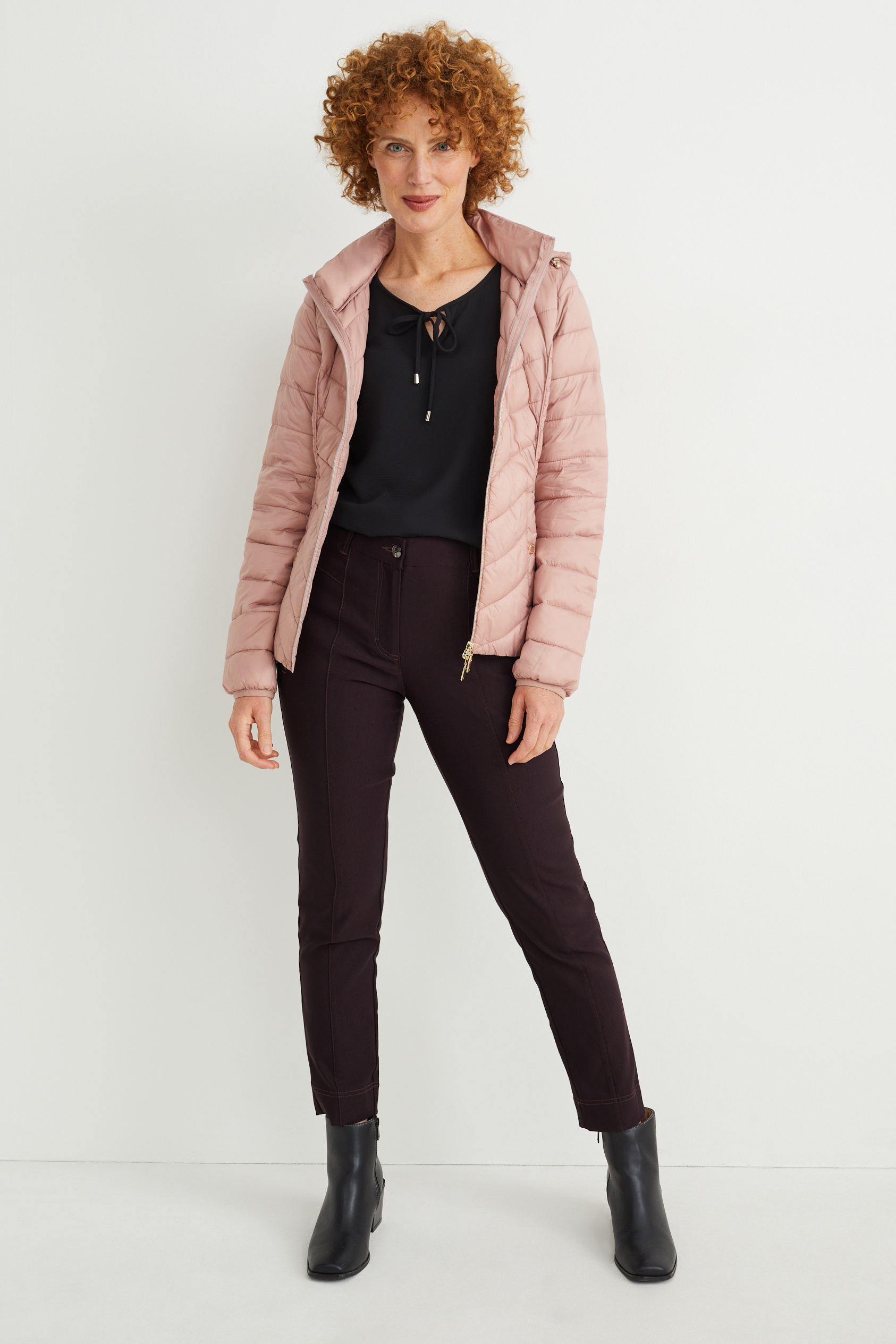 Cloth trousers - mid-rise waist - slim fit